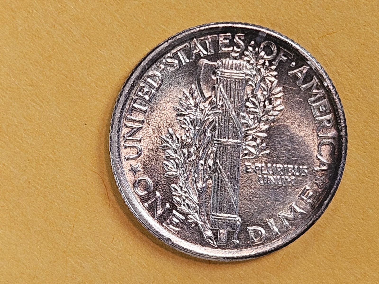Bright Uncirculated 1919 Mercury Dime - 9