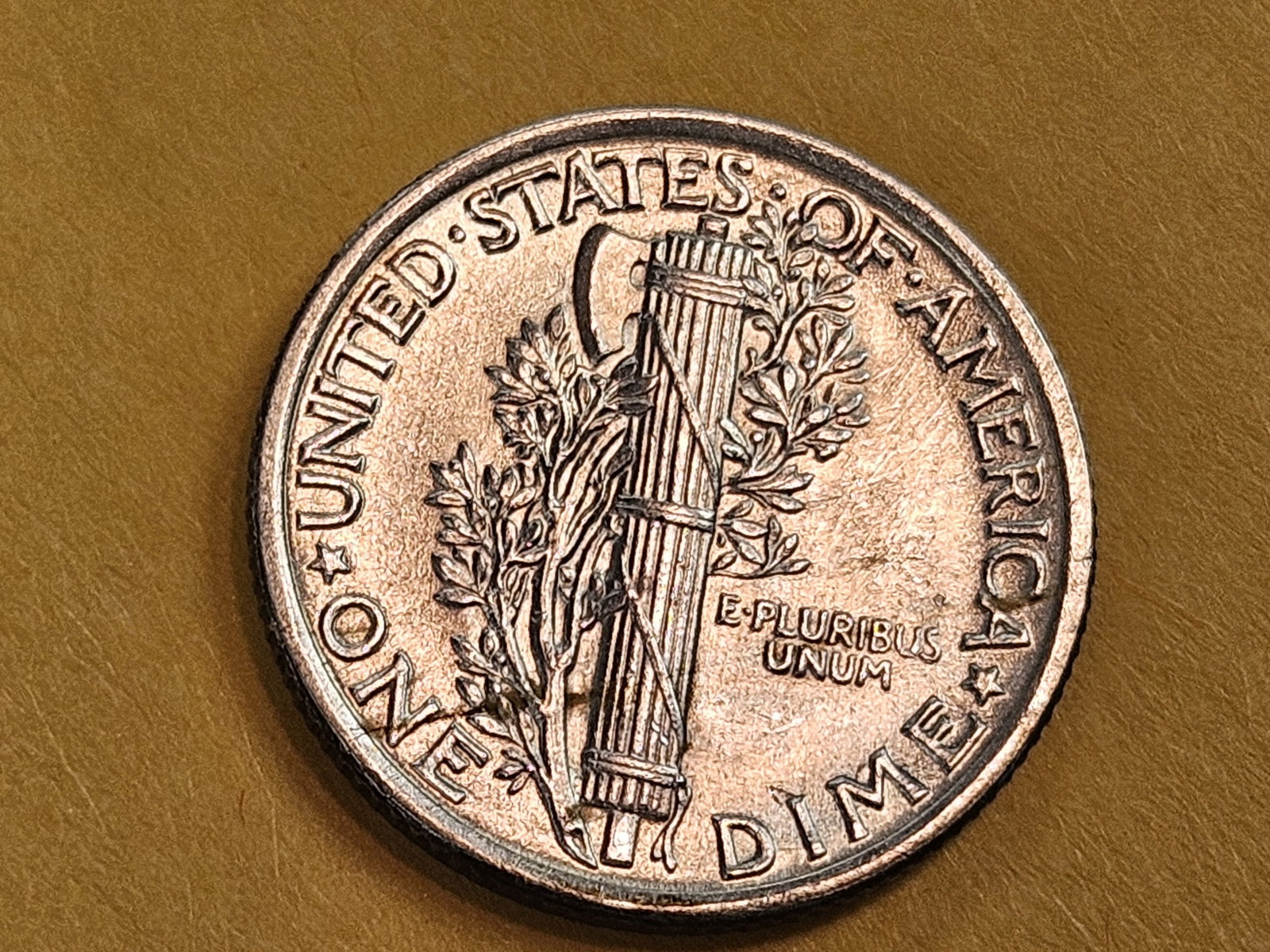 Very Choice Brilliant Uncirculated 1917 Mercury Dime - 6
