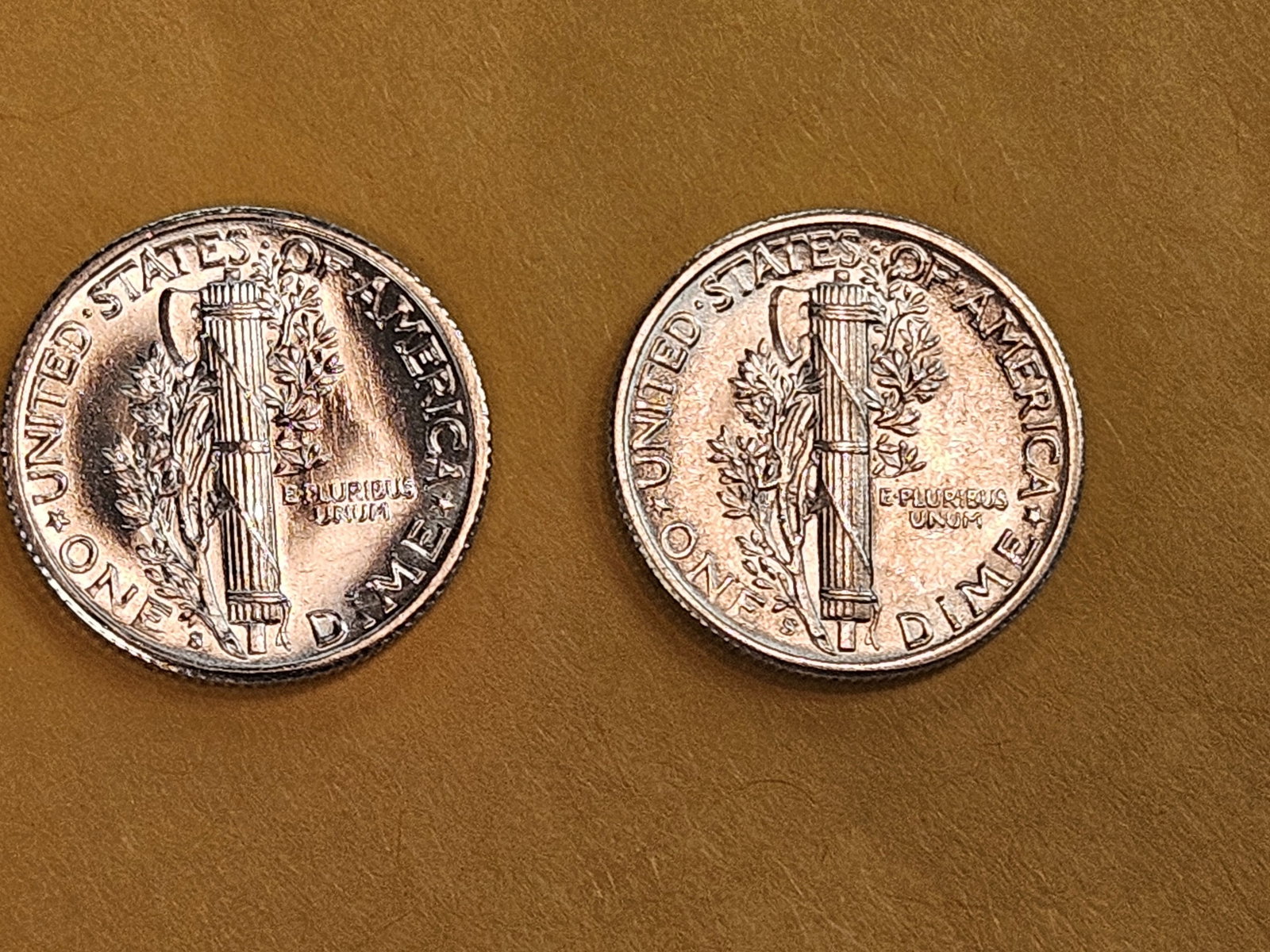 Two GEM Brilliant Uncirculated Mercury Silver Dimes - 4