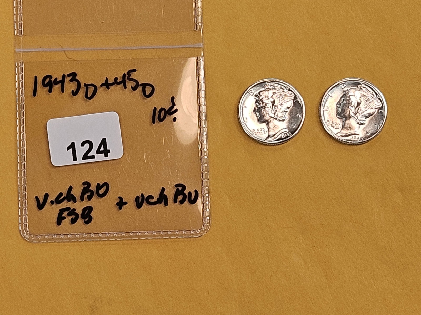 Two Very Choice Brilliant Uncirculated Mercury Silver Dimes - 2