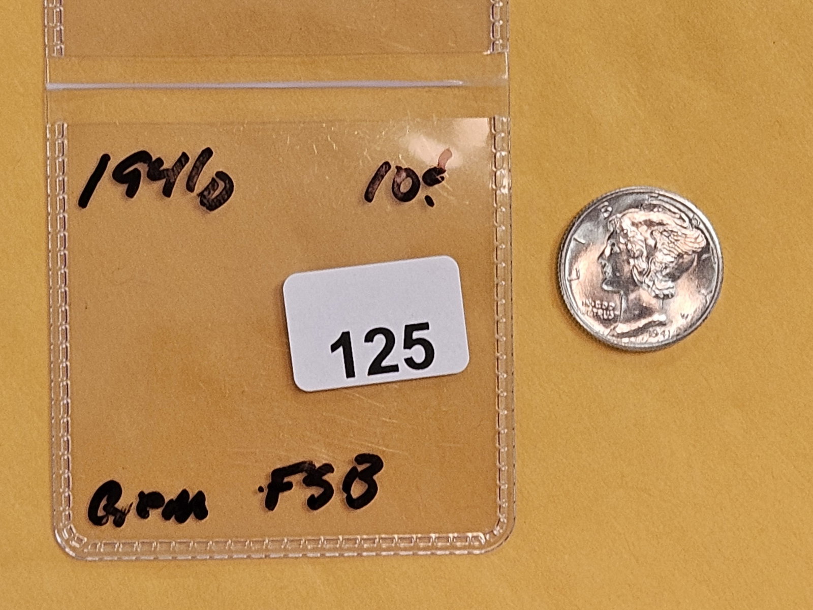 GEM Brilliant Uncirculated 1941-D Mercury silver Dime FSB - 2