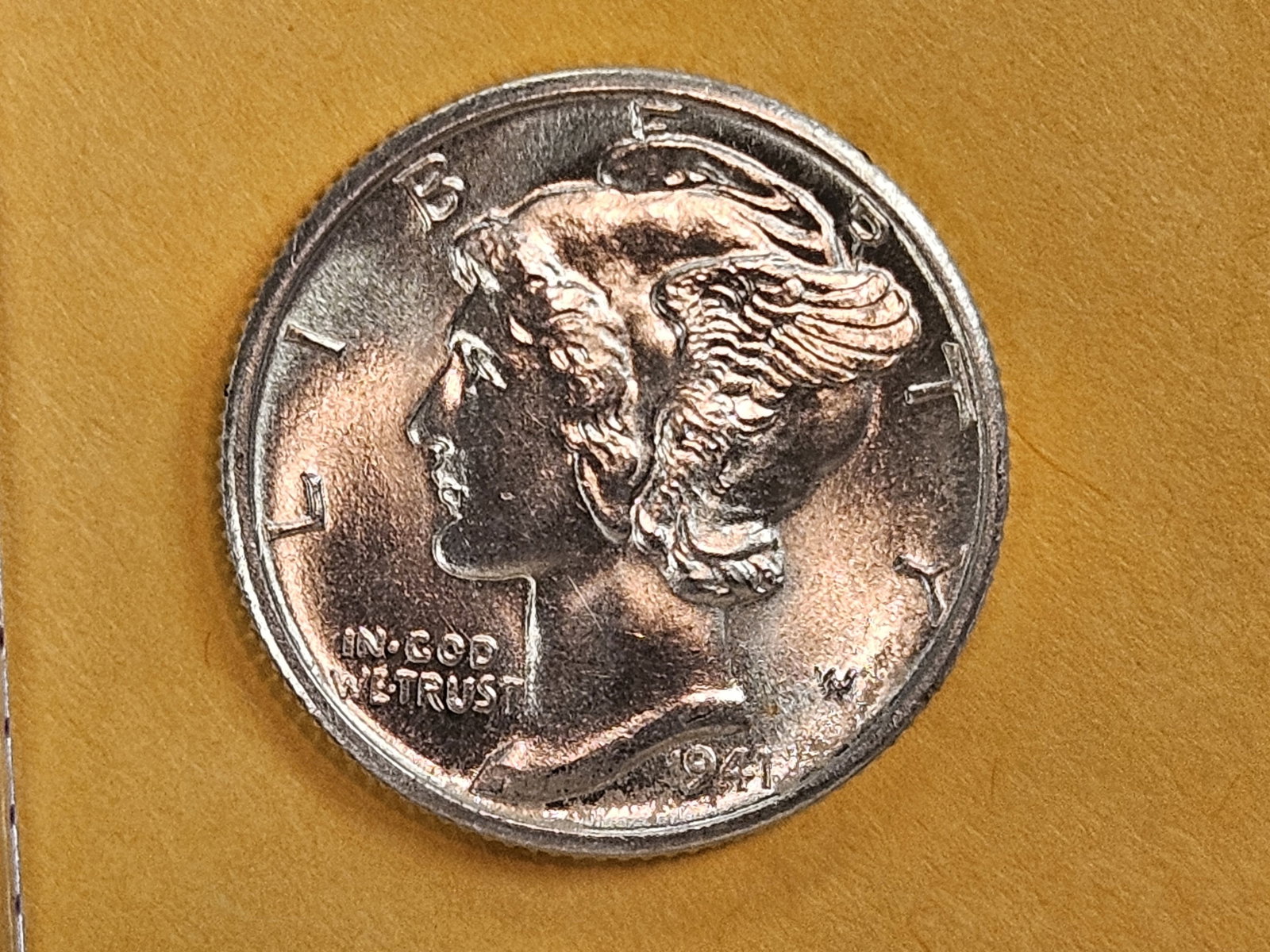 GEM Brilliant Uncirculated 1941-D Mercury silver Dime FSB - 3