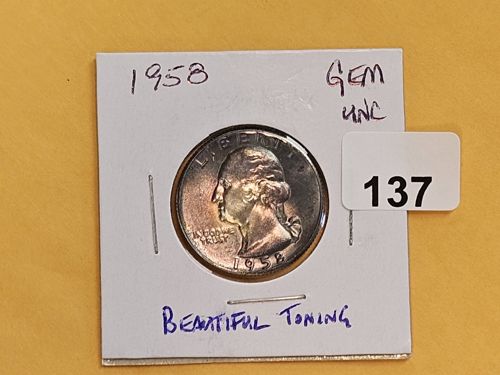 * GEM Brilliant Uncirculated 1958 Washington Quarter - 2