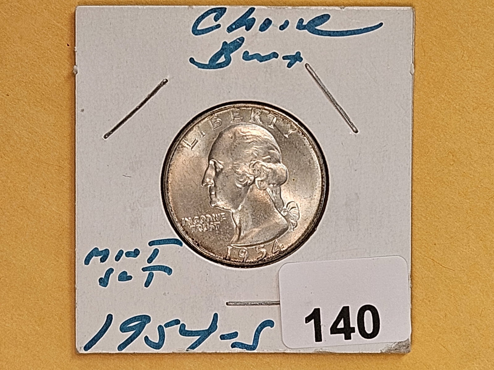 Choice Brilliant Uncirculated plus 1954-S Washington Quarter - 2