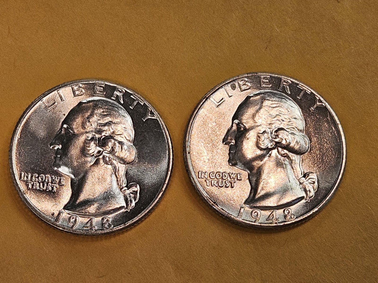 Two GEM Brilliant Uncirculated Washington Quarters - 3