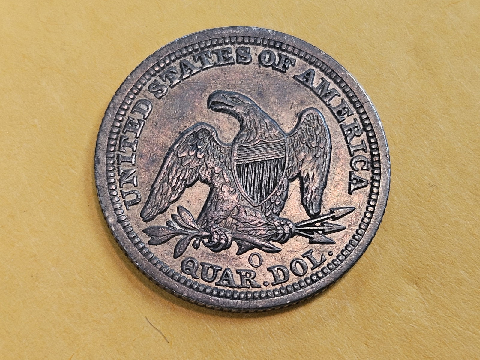 1856-O Seated Liberty silver Quarter in Extra Fine - 4