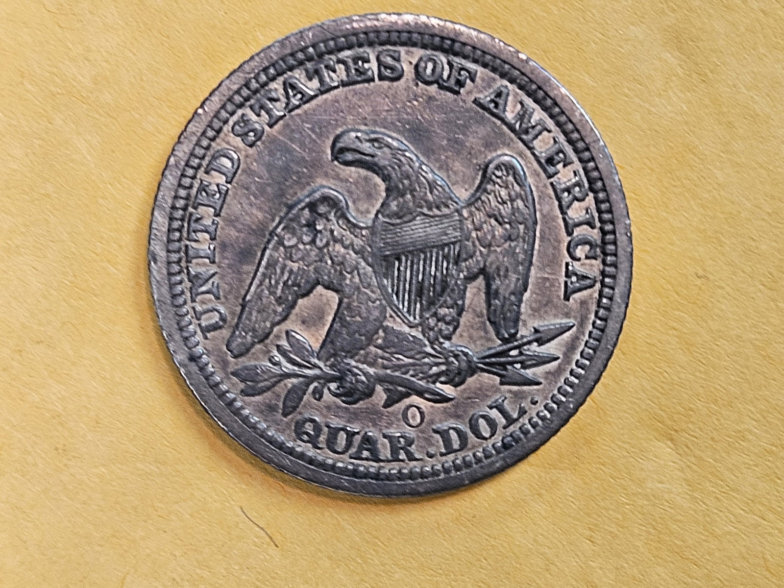1856-O Seated Liberty silver Quarter in Extra Fine - 5