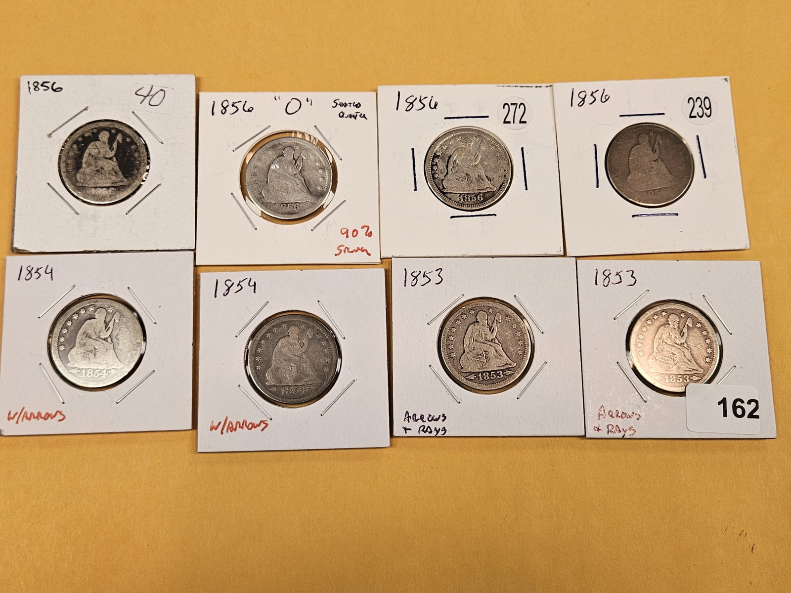 Eight mixed silver Quarters - 2