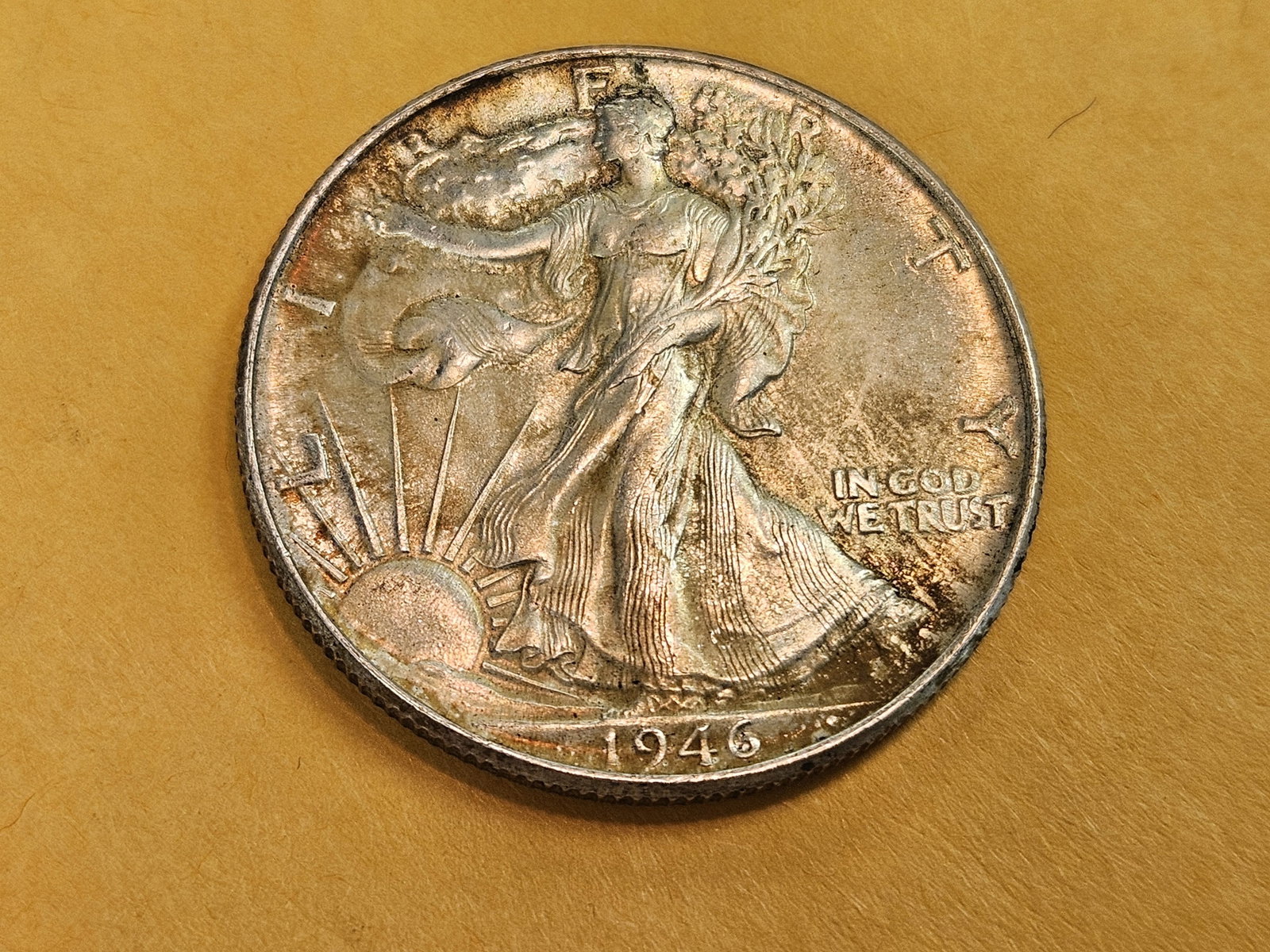 Choice Brilliant Uncirculated 1946 Walking Liberty Half Dollar - 3
