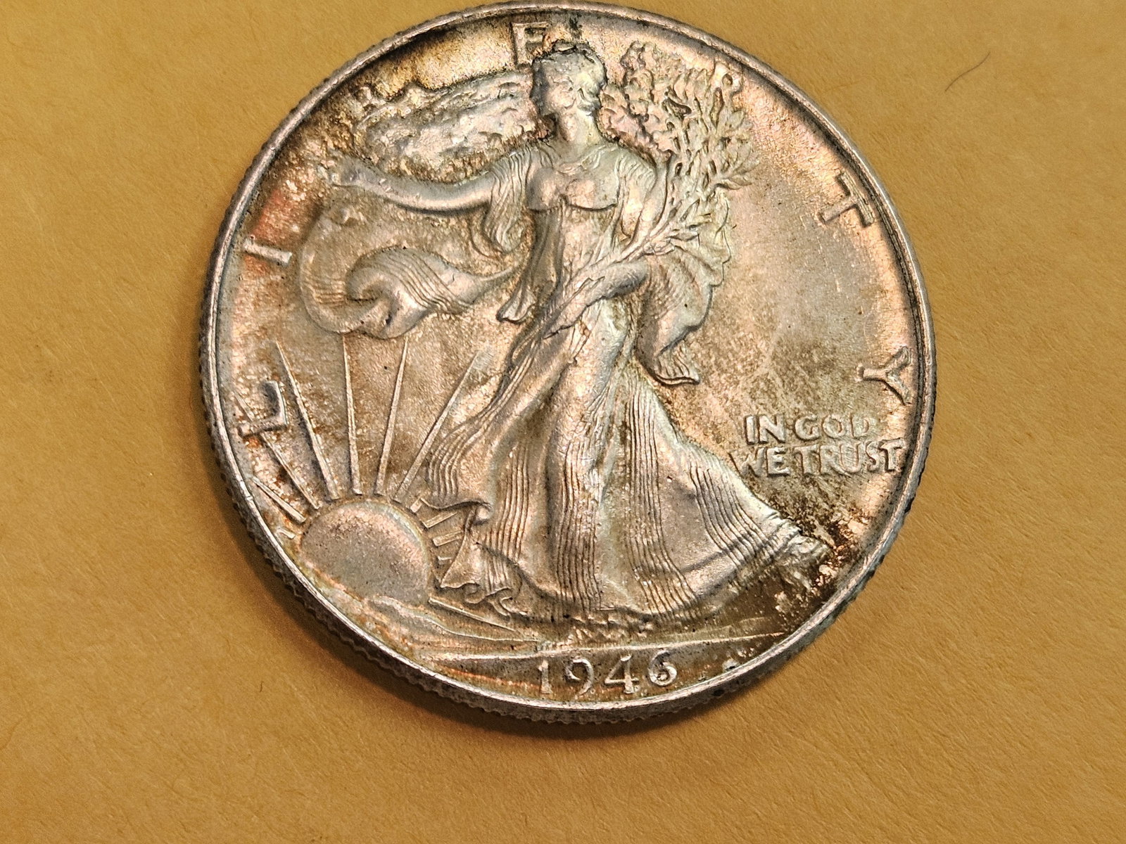 Choice Brilliant Uncirculated 1946 Walking Liberty Half Dollar - 4