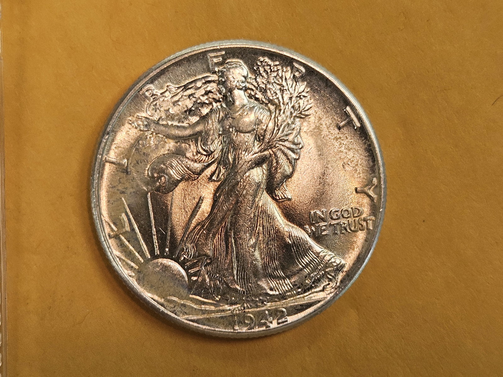 Very Choice Brilliant Uncirculated 1942 Walking Liberty Half Dollar - 5