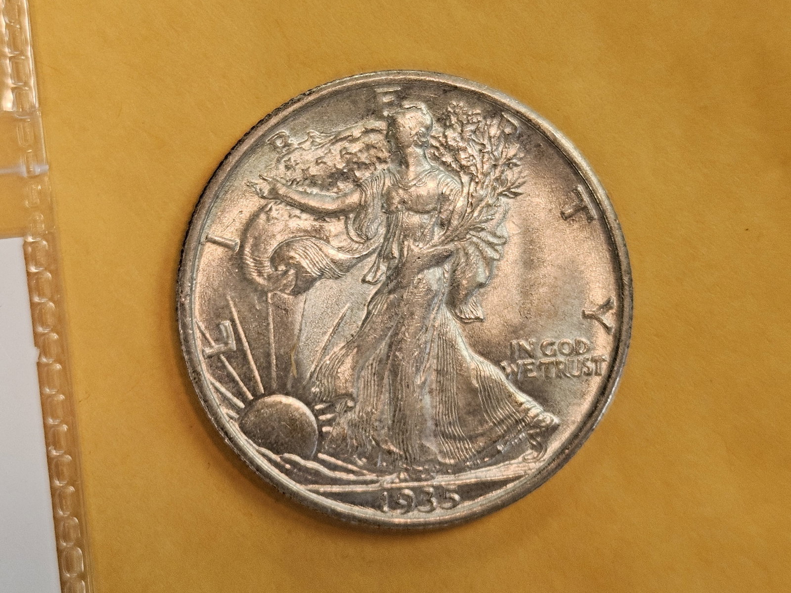 Choice Brilliant Uncirculated Plus 1935 Walking Liberty Half Dollar - 5