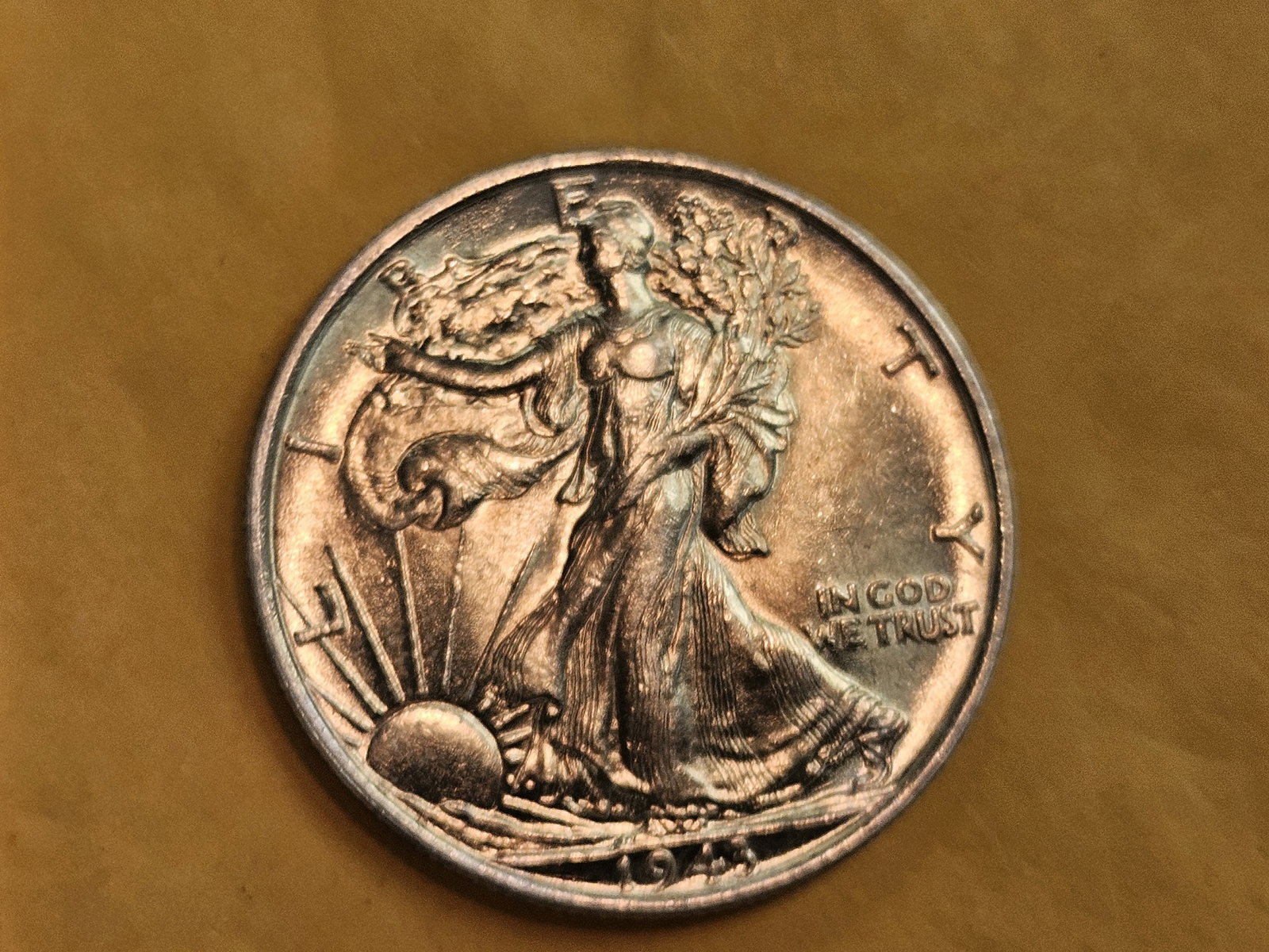 Choice Brilliant Uncirculated Plus 1943 Walking Liberty Half Dollar - 4