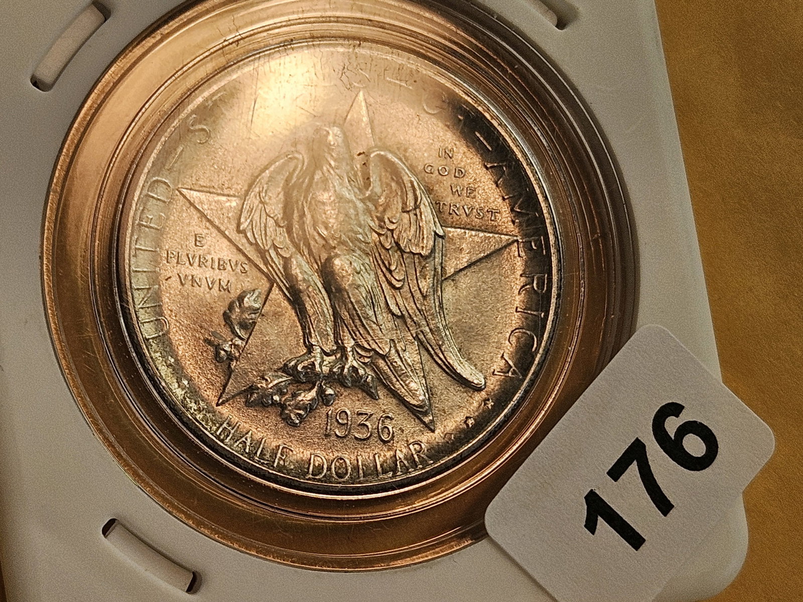 * GEM Brilliant Uncirculated 1936-D Commemorative Silver half Dollar - 4