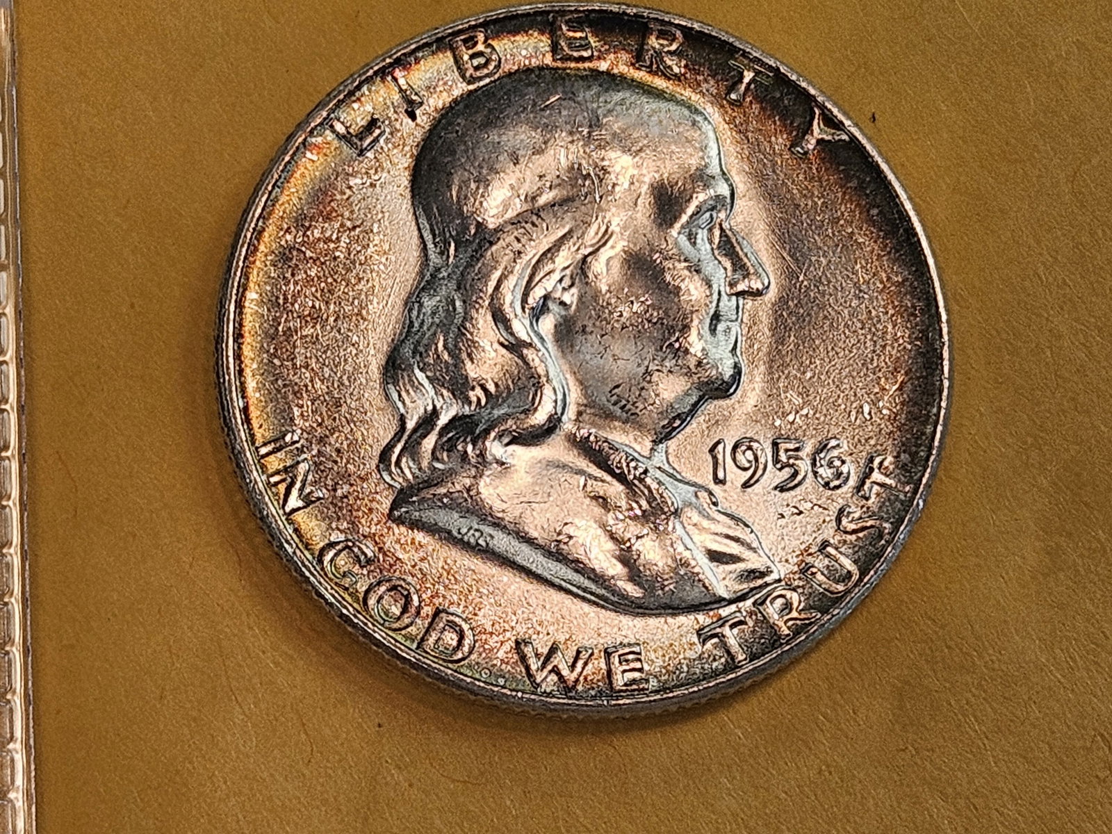 Choice Brilliant Uncirculated 1956 Franklin Half Dollar FBL - 3