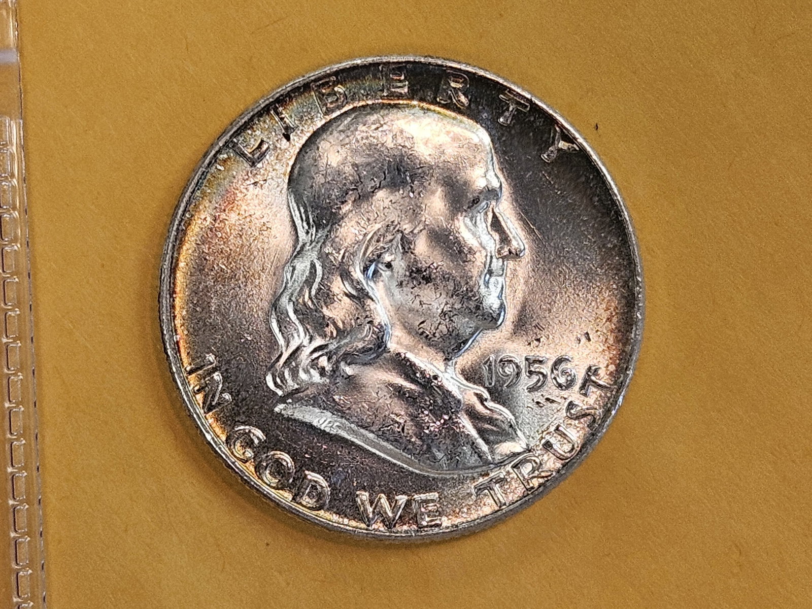 Choice Brilliant Uncirculated 1956 Franklin Half Dollar FBL - 4