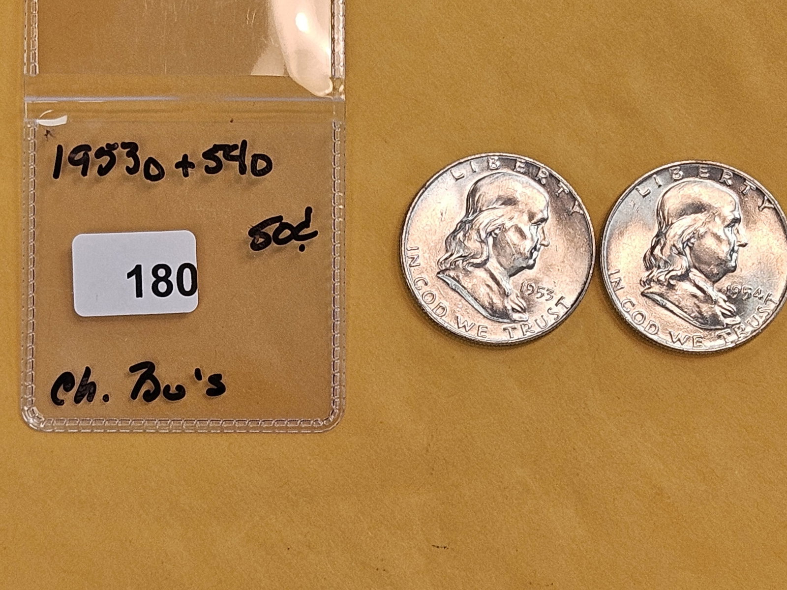Two Choice Brilliant Uncirculated Franklin Half Dollars - 2