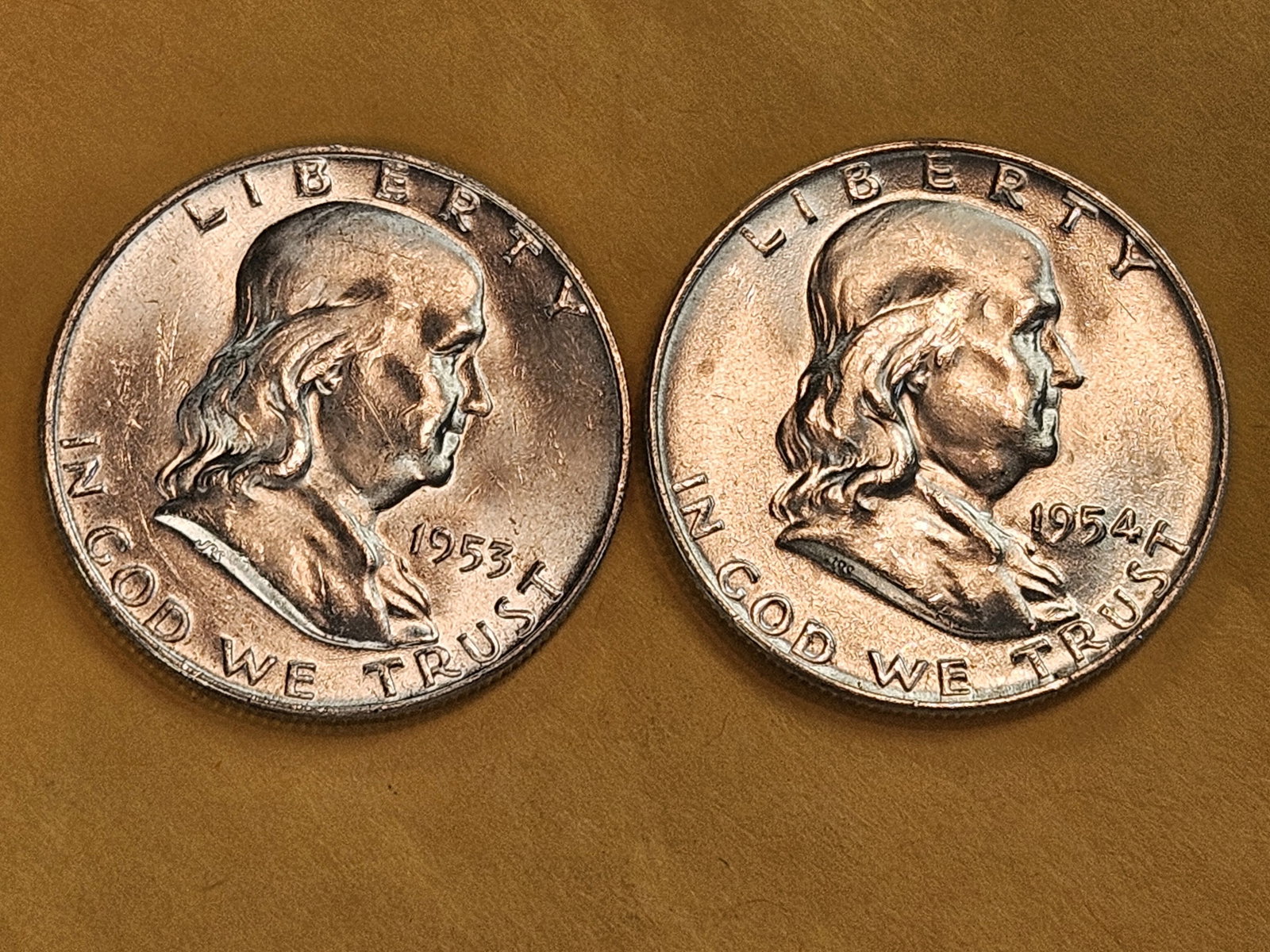 Two Choice Brilliant Uncirculated Franklin Half Dollars - 3