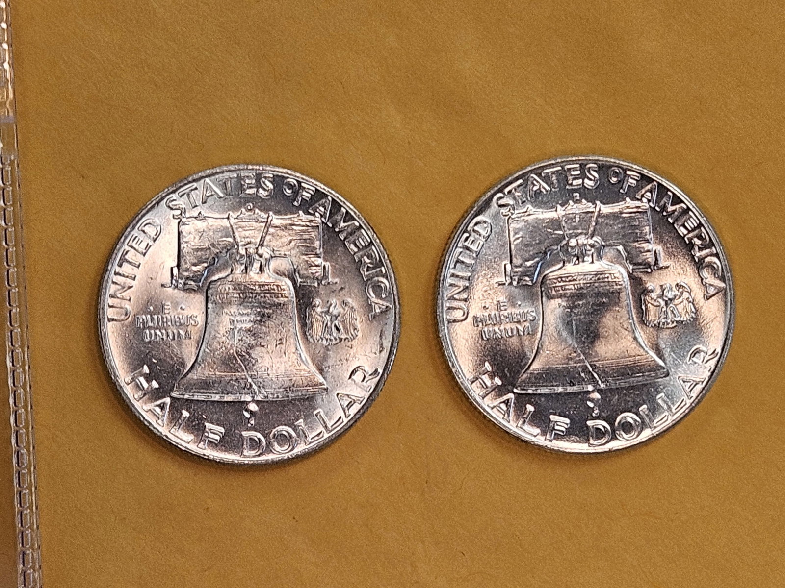 Two Choice Brilliant Uncirculated Franklin Half Dollars - 5
