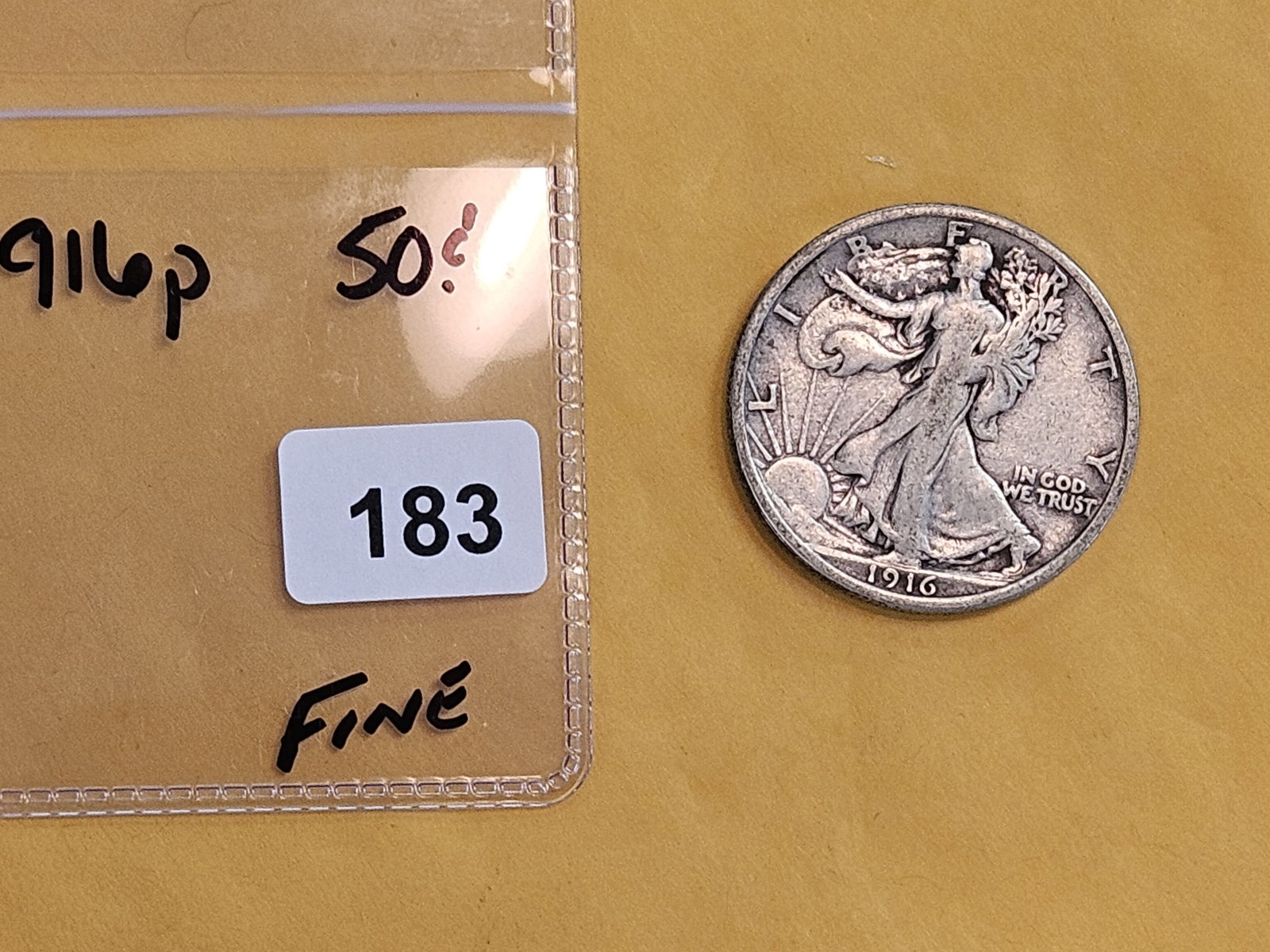 Better Date 1916 Walking Liberty Half Dollar in Fine - 2