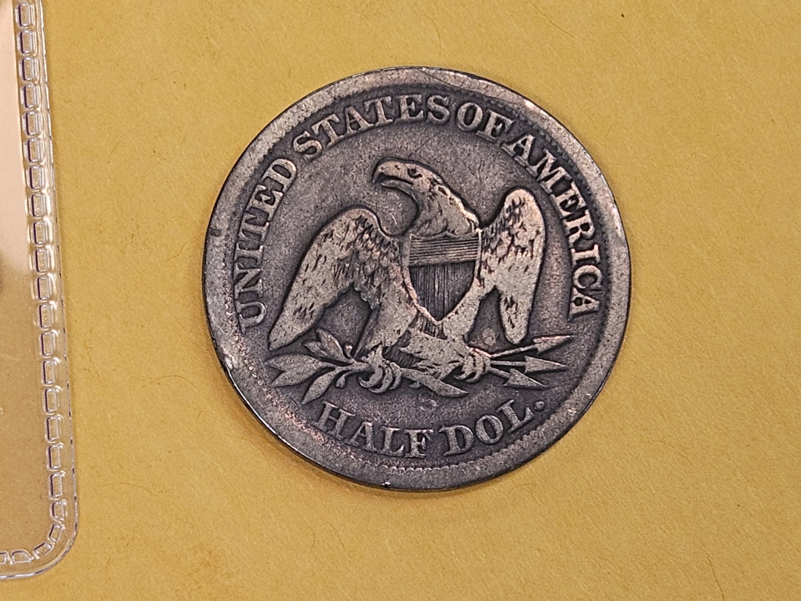 Better Date 1864-S Seated Liberty Silver Half Dollar in Very Good - details - 3