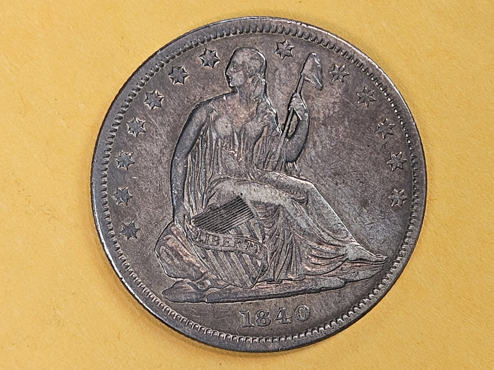 1840 Seated Liberty Half Dollar in Extra Fine - 3