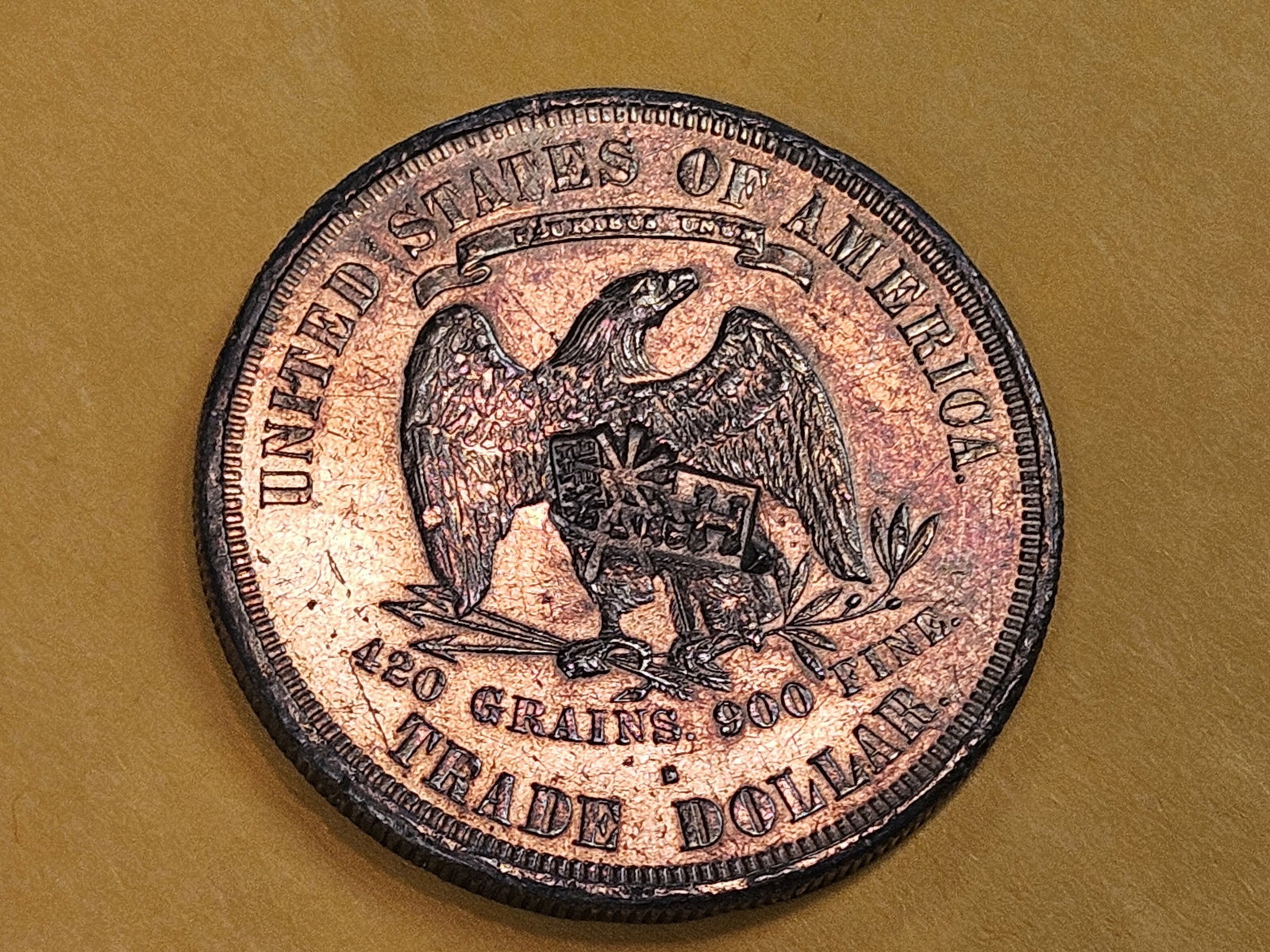 1877-S Trade Dollar in Bright About Uncirculated - details - 6