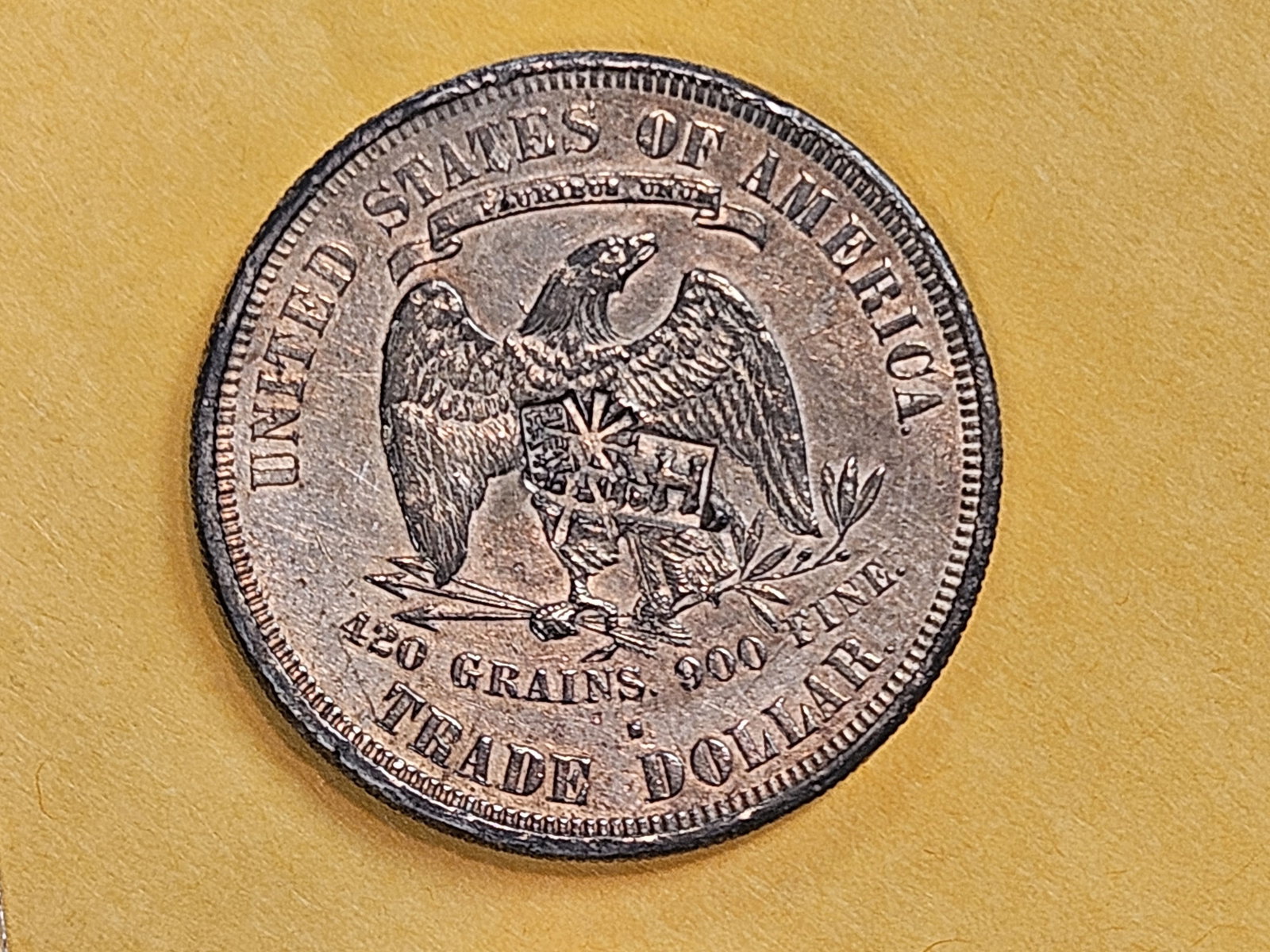 1877-S Trade Dollar in Bright About Uncirculated - details - 8