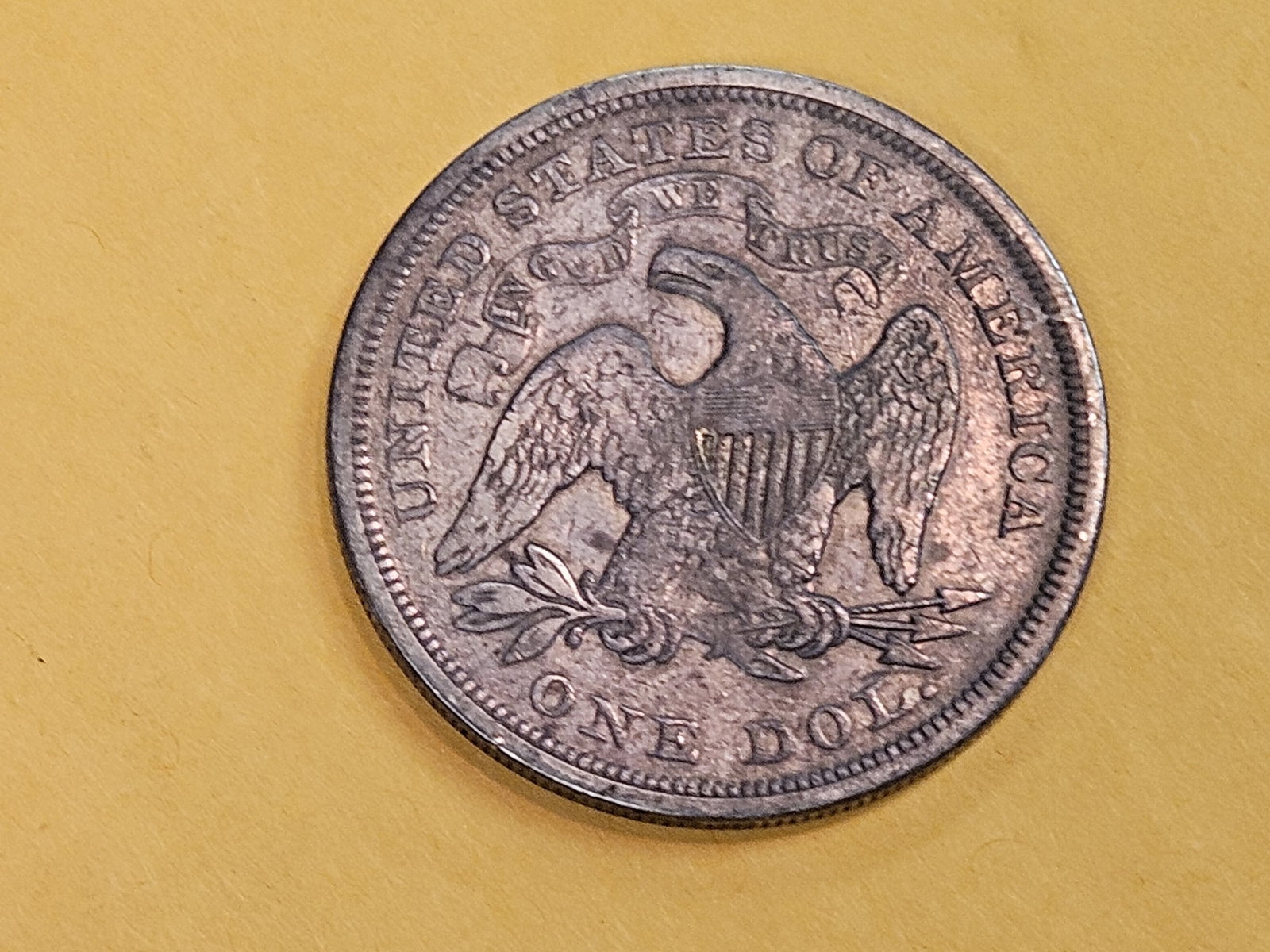 1871 Seated Liberty Dollar in Fine - details - 4