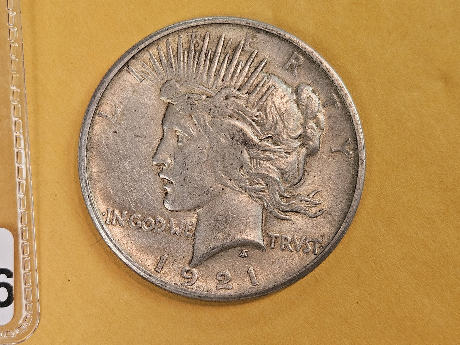 ** KEY DATE ** 1921 Peace Silver Dollar in About Uncirculated - 55 - 3