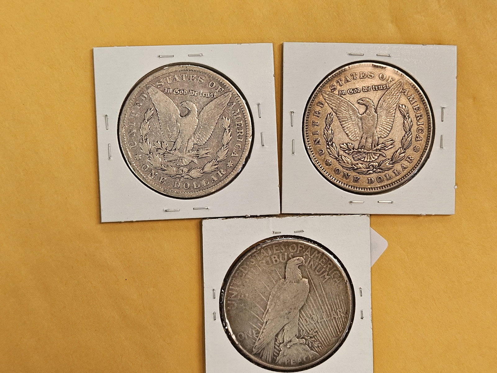 Three mixed Silver Dollars - 2