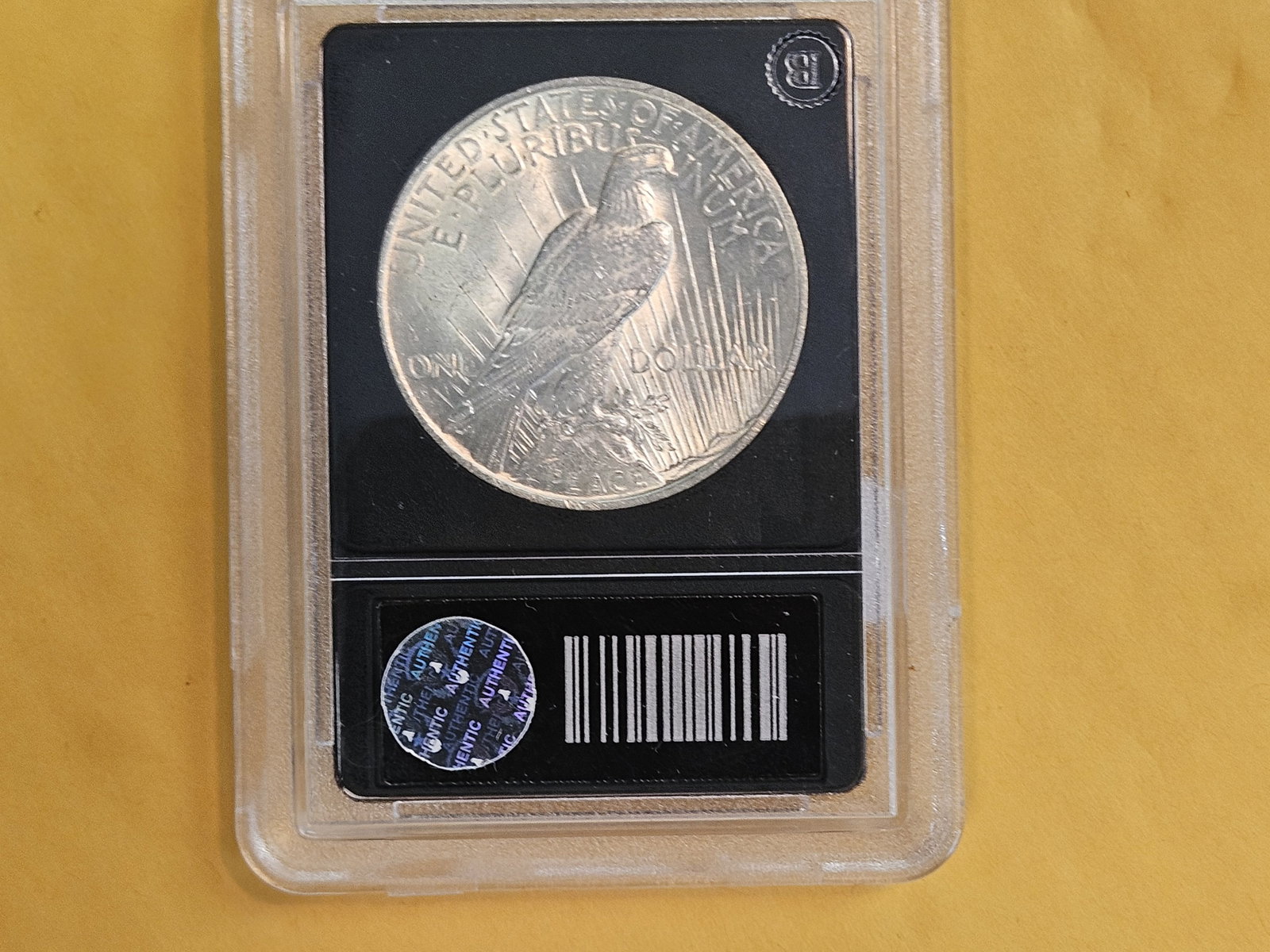 Choice Brilliant Uncirculated plus 1922 Peace silver Dollar - 3