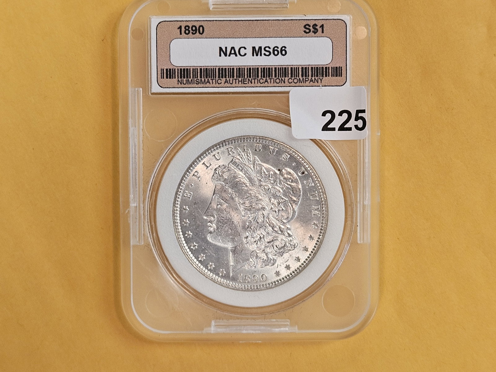 Choice Brilliant Uncirculated 1890 Morgan silver Dollar - 2