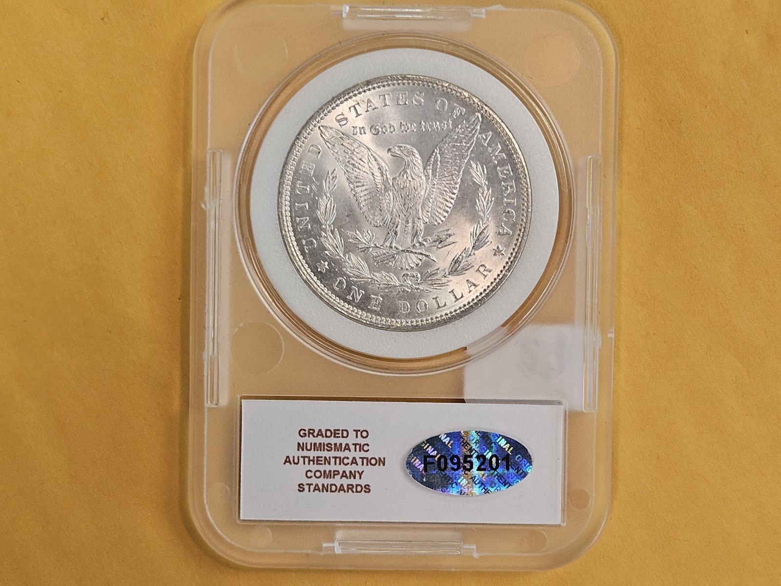 Choice Brilliant Uncirculated 1890 Morgan silver Dollar - 3