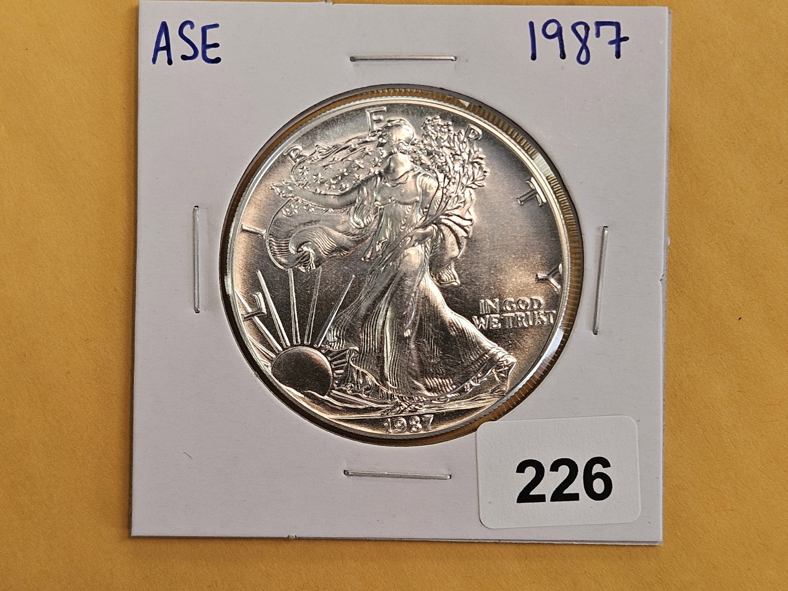 GEM Brilliant Uncirculated 1987 American Silver Eagle: Second year issue