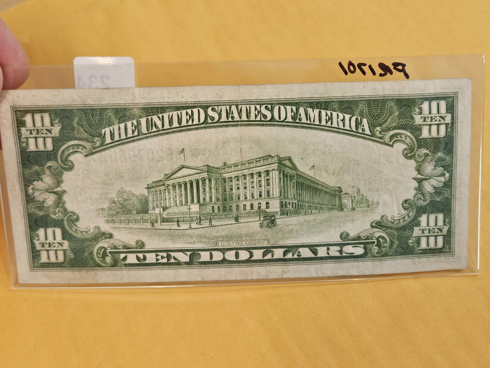 Series of 1934 Ten Dollar Silver Certificate in VF plus to XF - 2