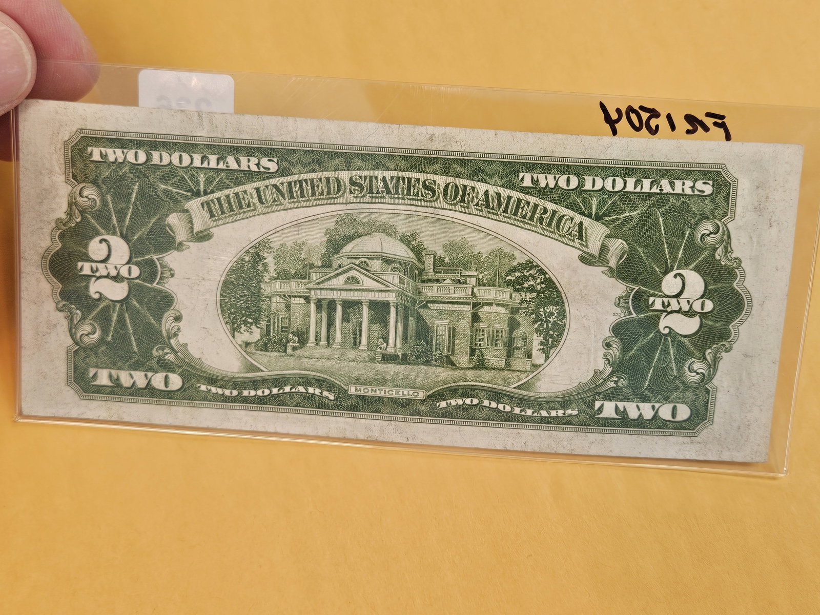 Crisp About Uncirculated Series of 1928-C Two Dollar Red Seal - 2