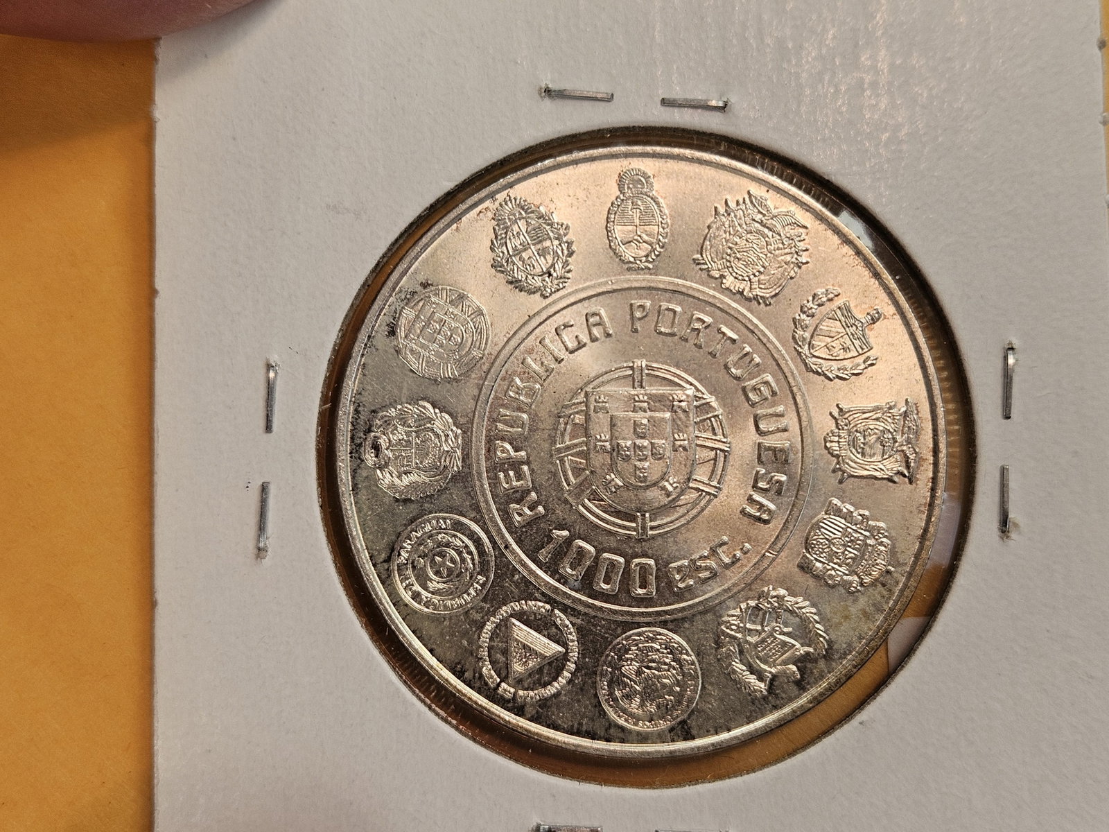 Choice Brilliant Uncirculated plus 1997 Portugal silver 1000 escudos - 3