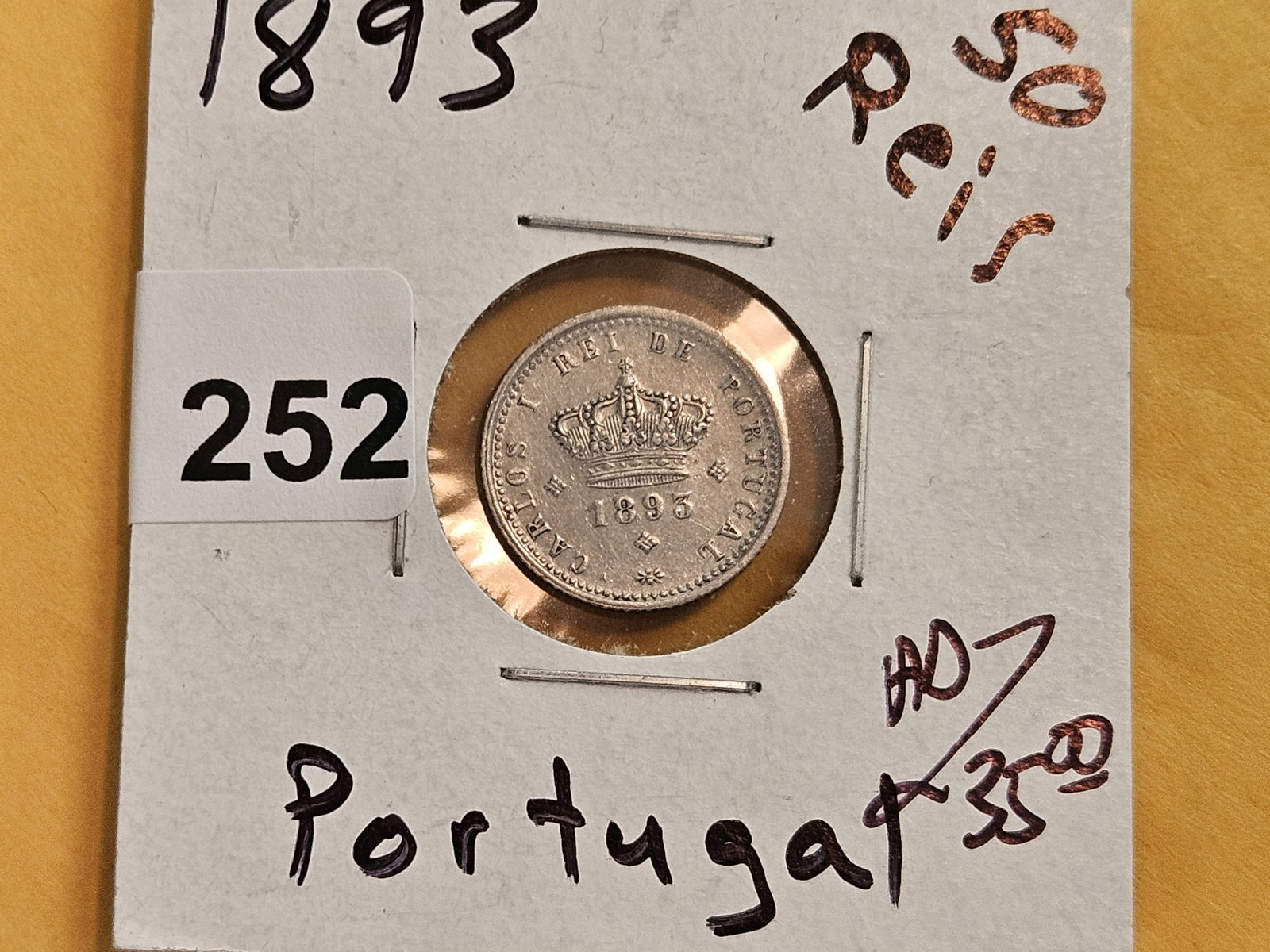 1893 Portugal 50 reis - 2