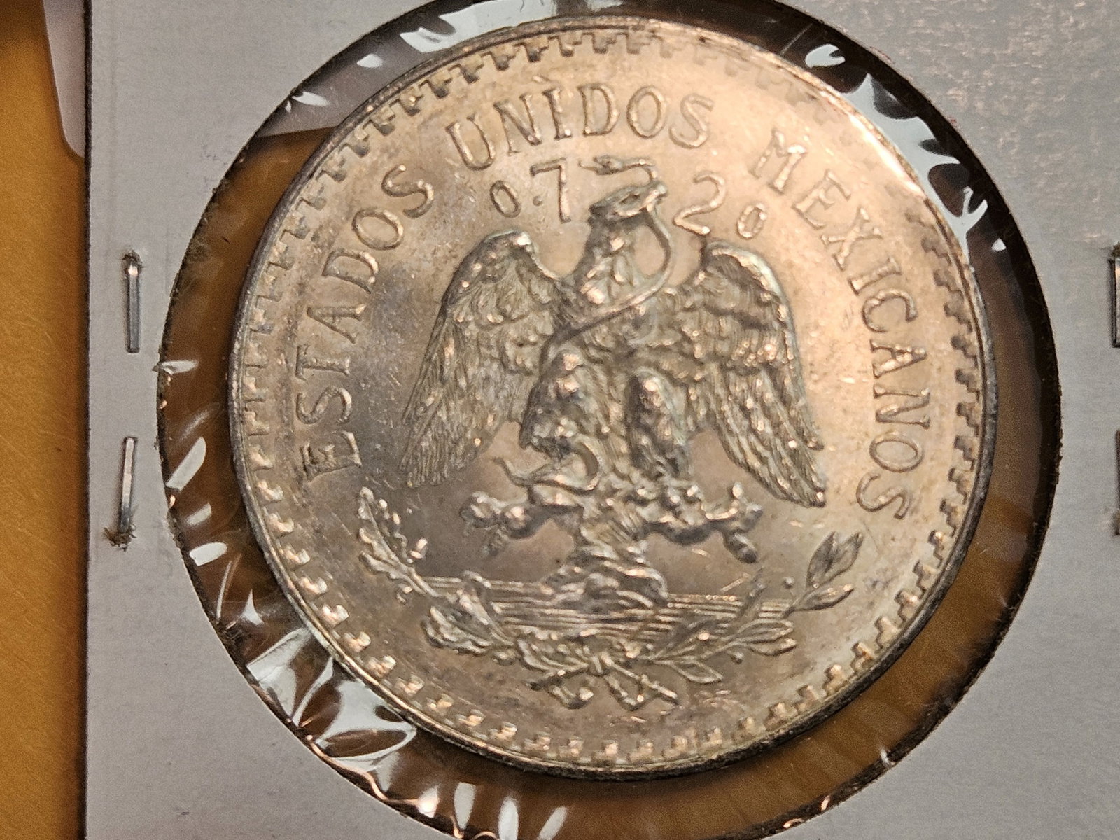 Brilliant Uncirculated plus 1938 Mexico silver peso - 5