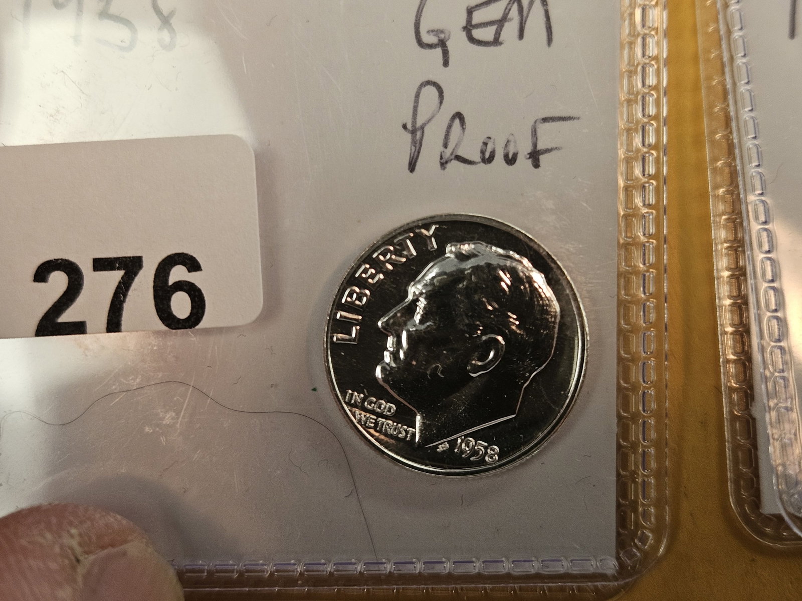 Part of a GEM 1958 US Silver Proof Set - 2