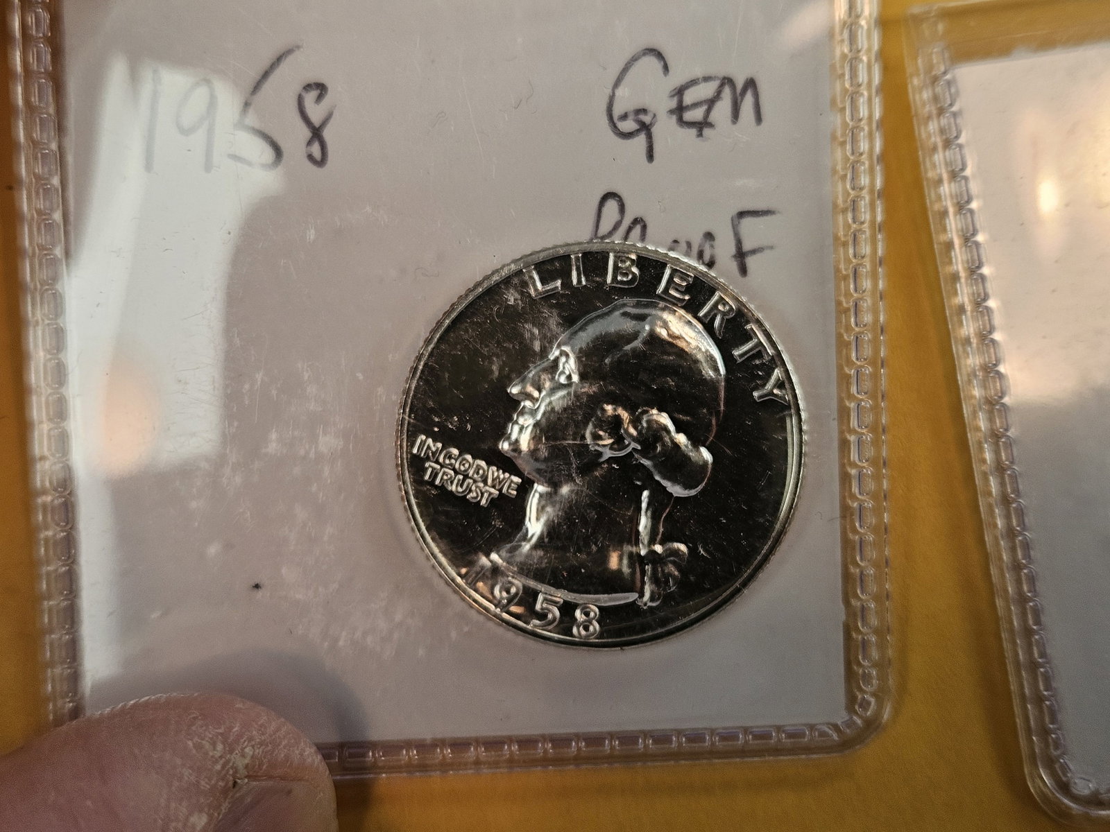 Part of a GEM 1958 US Silver Proof Set - 4