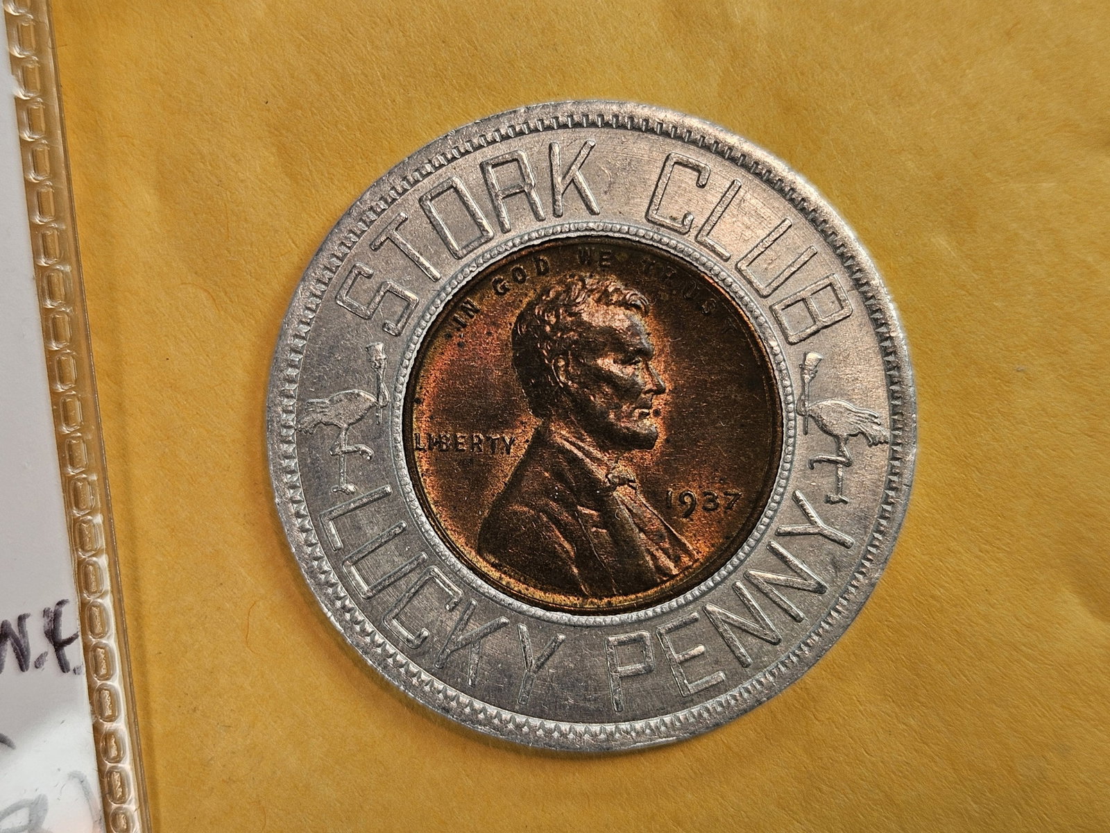 Brilliant Uncirculated 1937 Red-Brown Wheat cent Encased - 3
