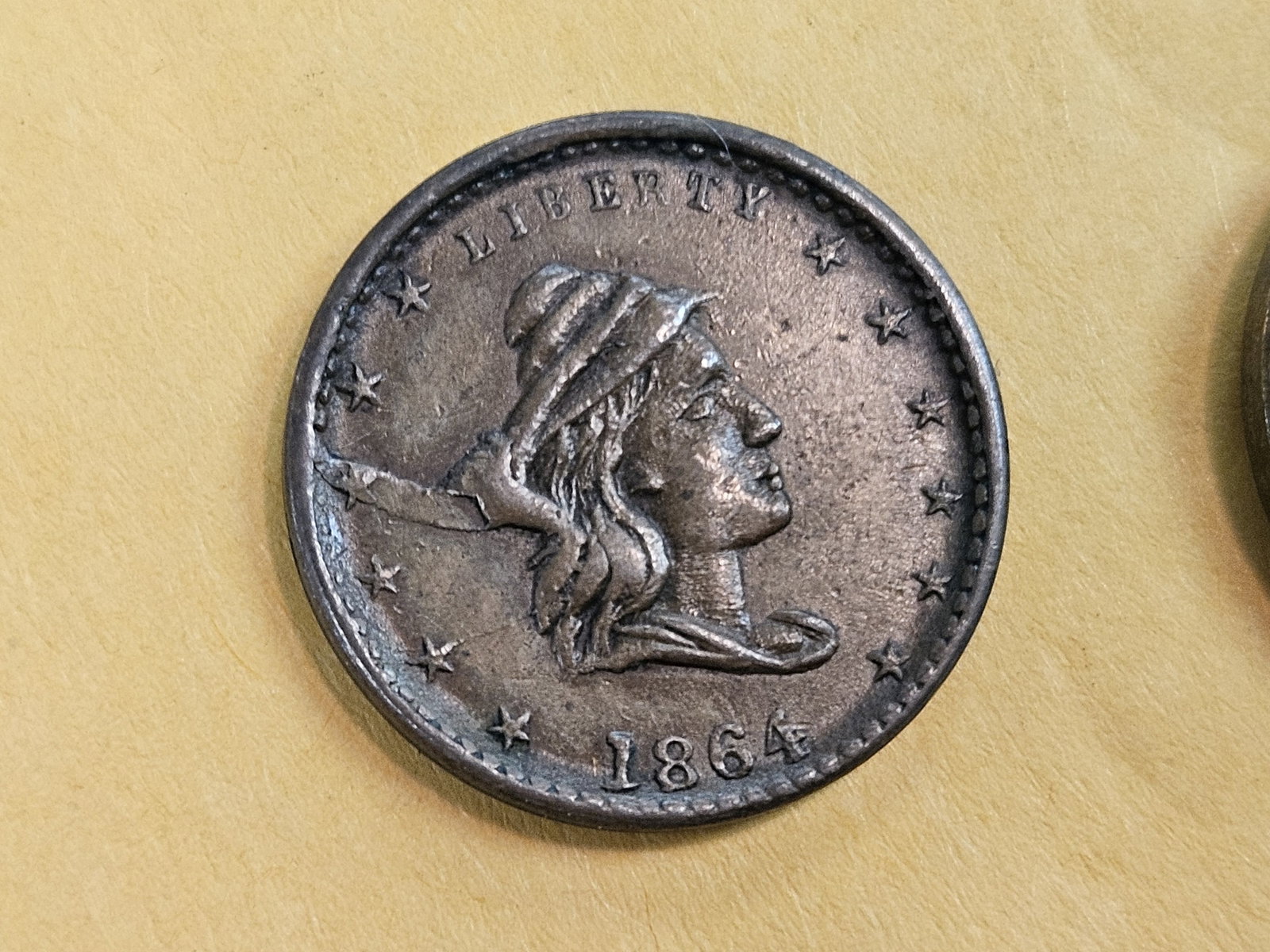 Civil War Token and Washington-Lincoln token - 4