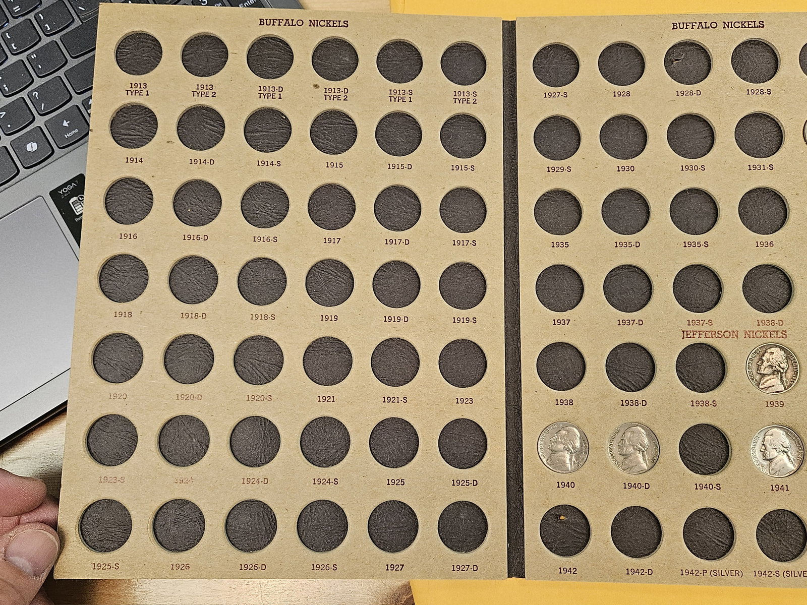 Older, partially filled, Nickel Collection - 2