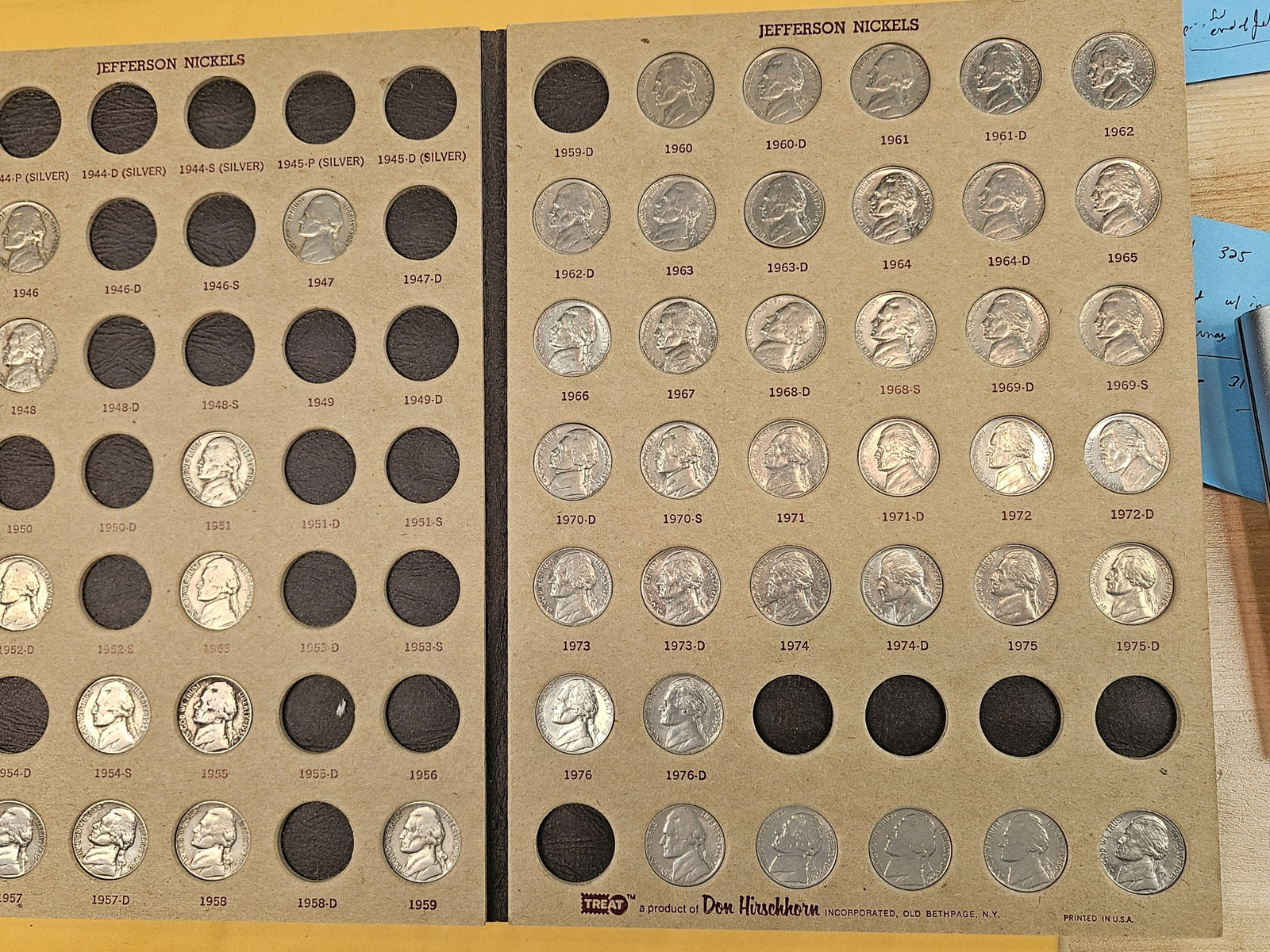 Older, partially filled, Nickel Collection - 5