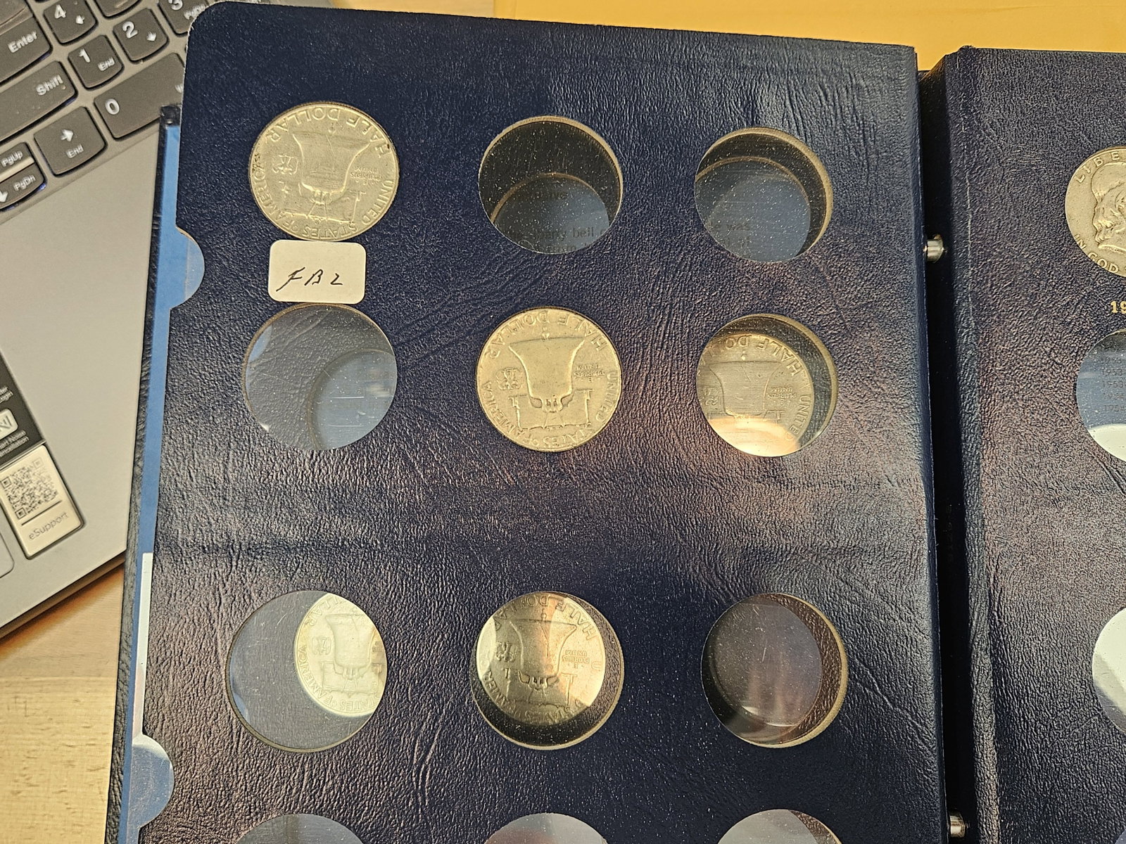 Partially filled Franklin silver Half Dollar collection - 5