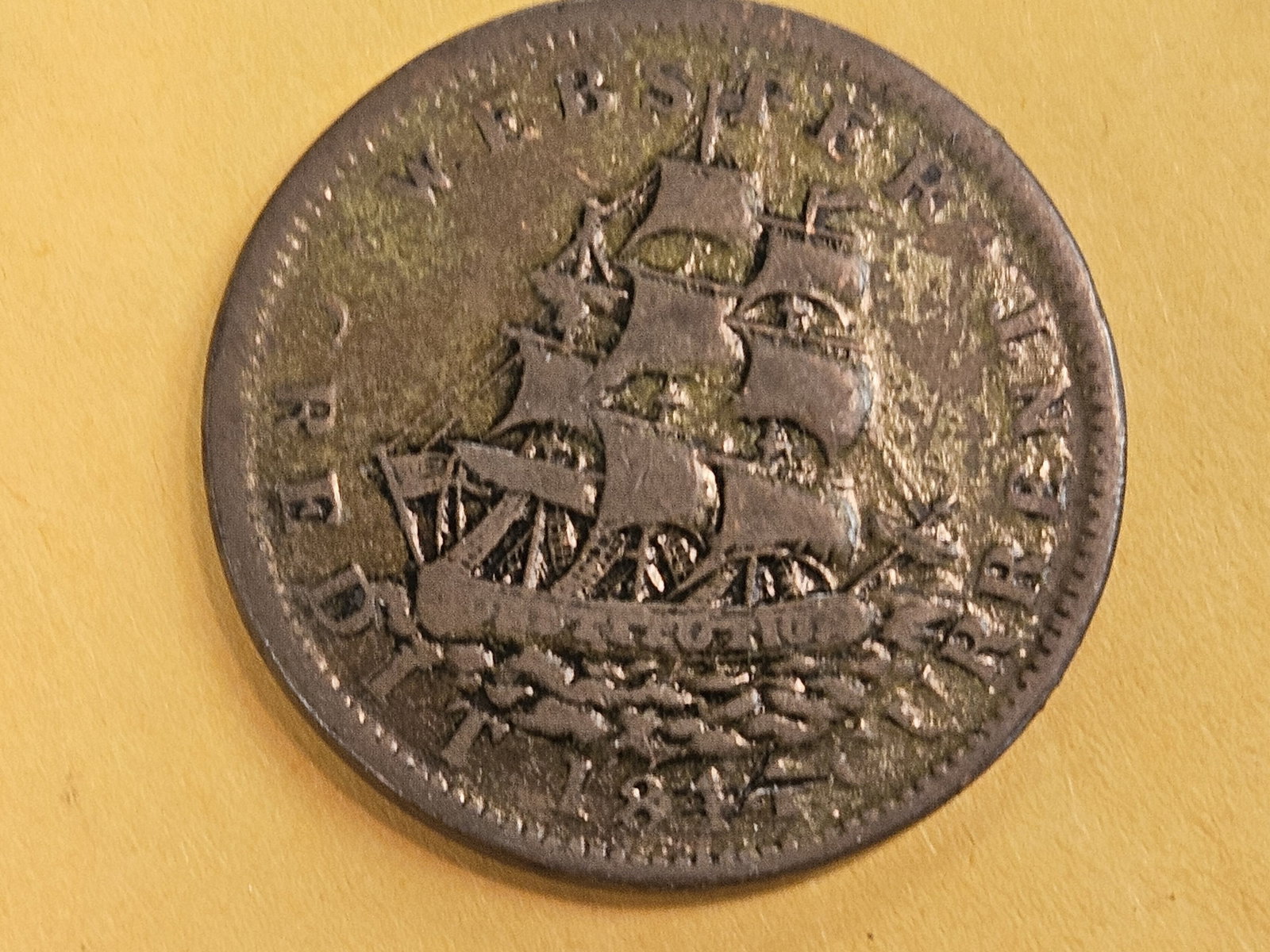 1833 and 1847 Hard Times Tokens - 2