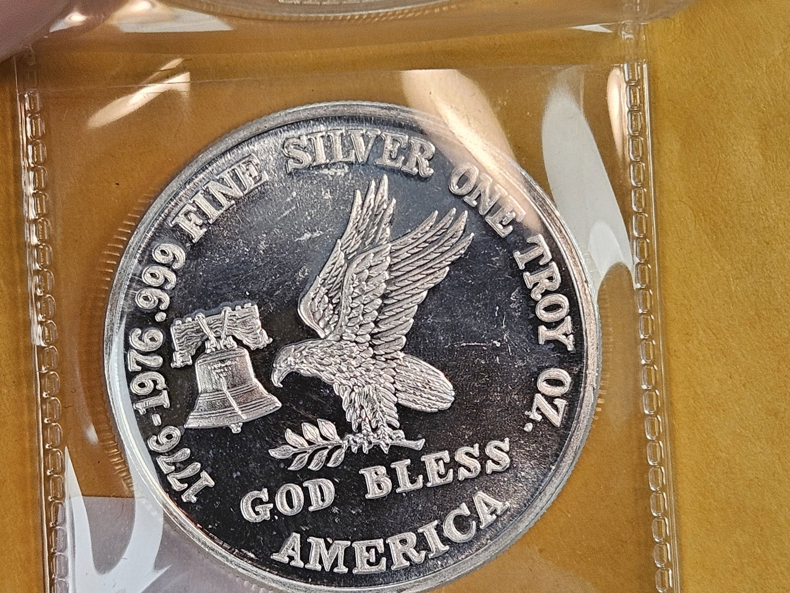 One Troy ounce .999 fine silver proof art round - 2
