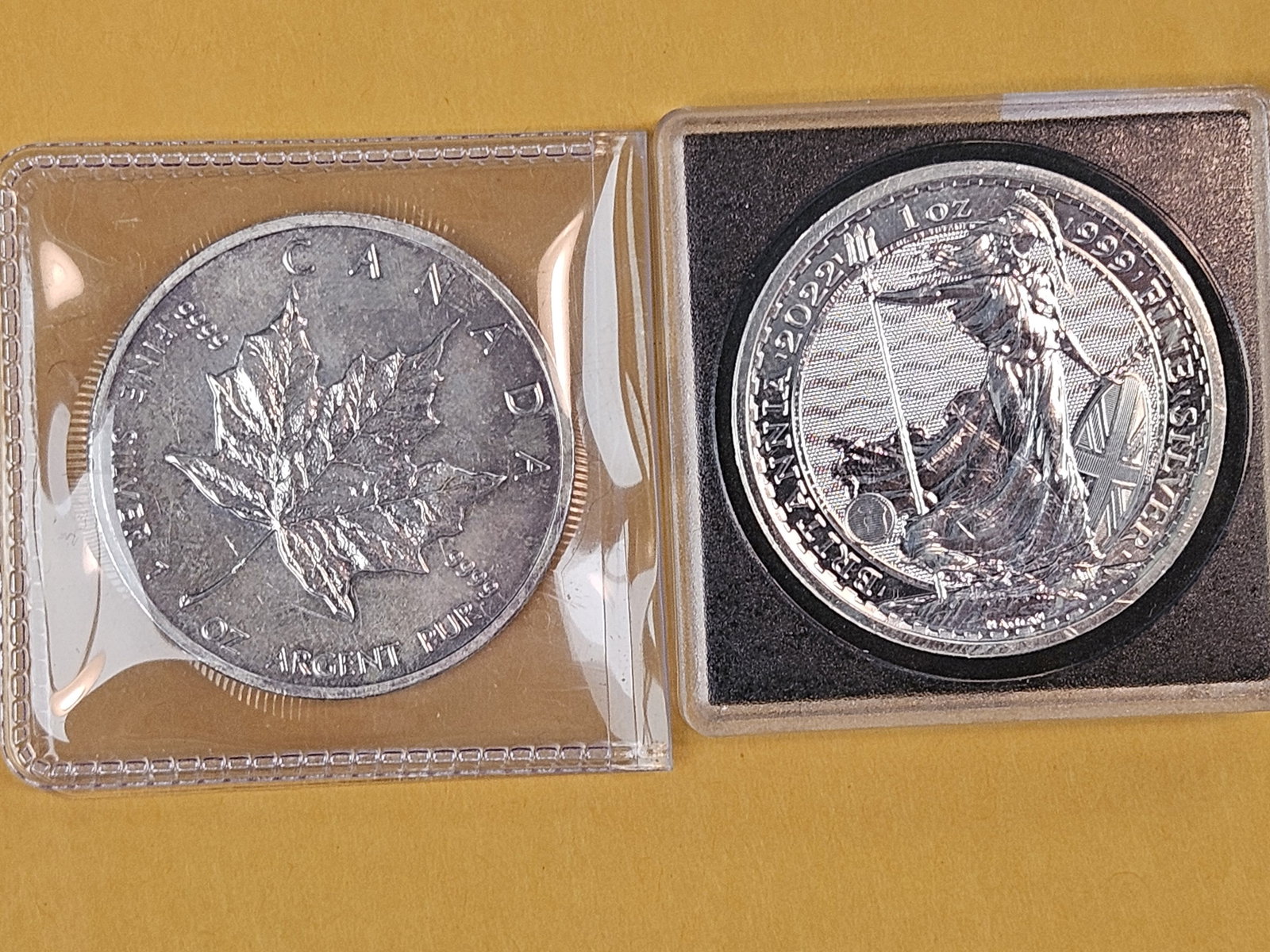 Two 1-troy ounce .999 fine silver World coins - 2